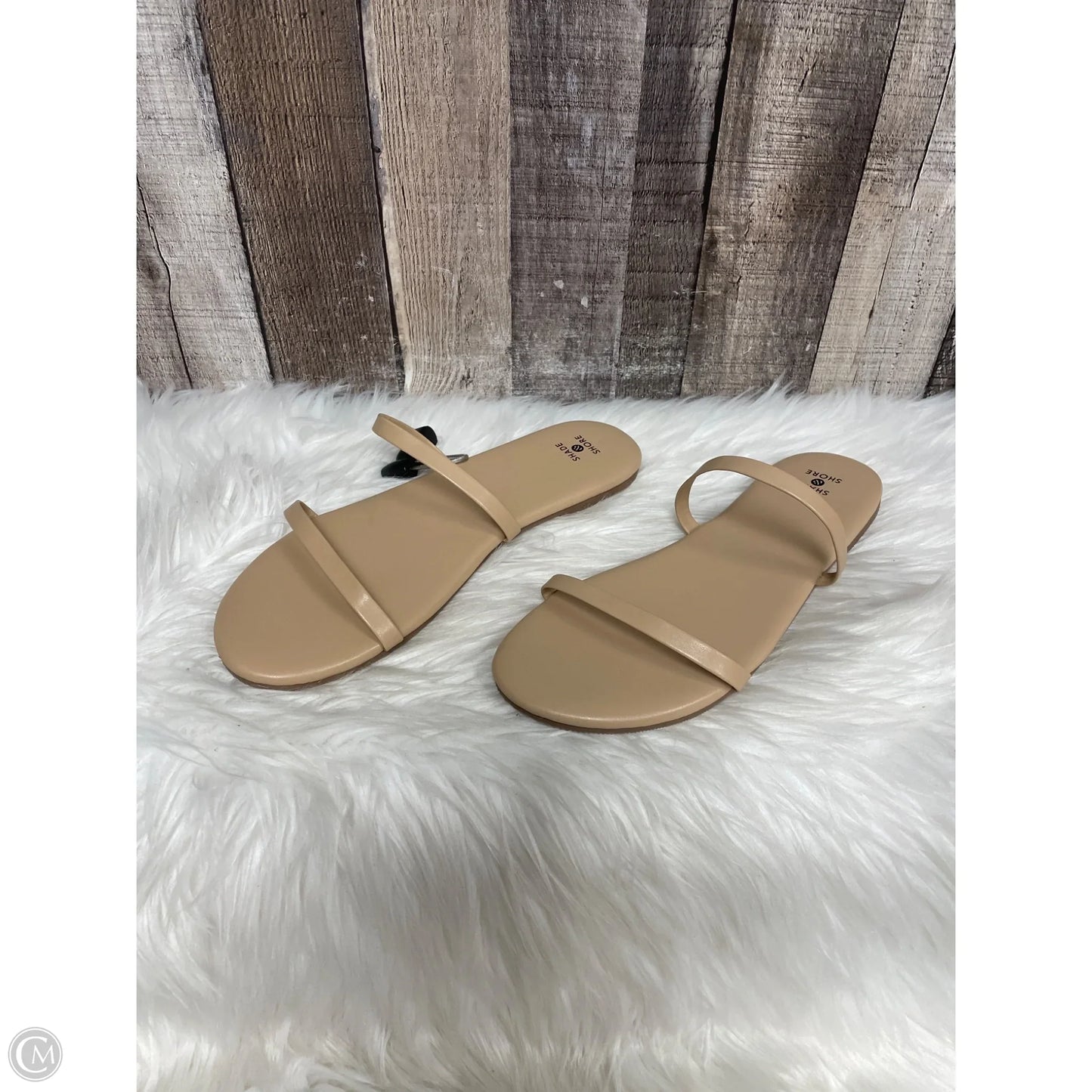 Sandals Flats By Shade & Shore In Beige, Size: 10