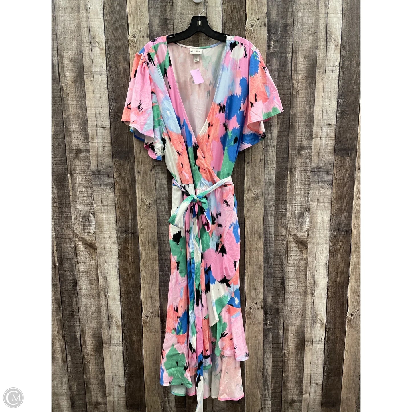 Dress Casual Maxi By Ava & Viv In Multi-colored, Size: 4x