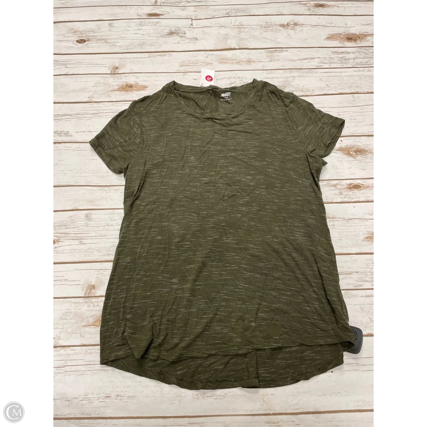 Athletic Top Short Sleeve By Avia In Green, Size: M