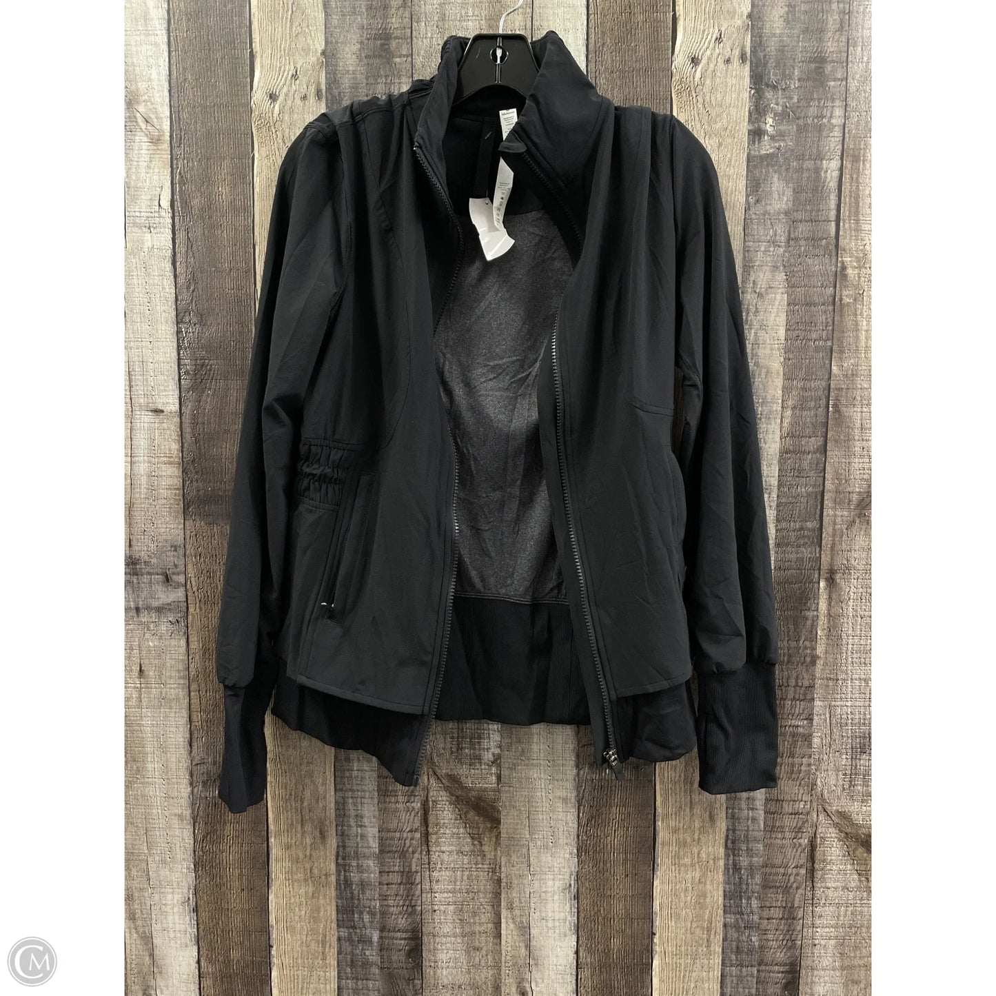Athletic Jacket By Lululemon In Black, Size: 6