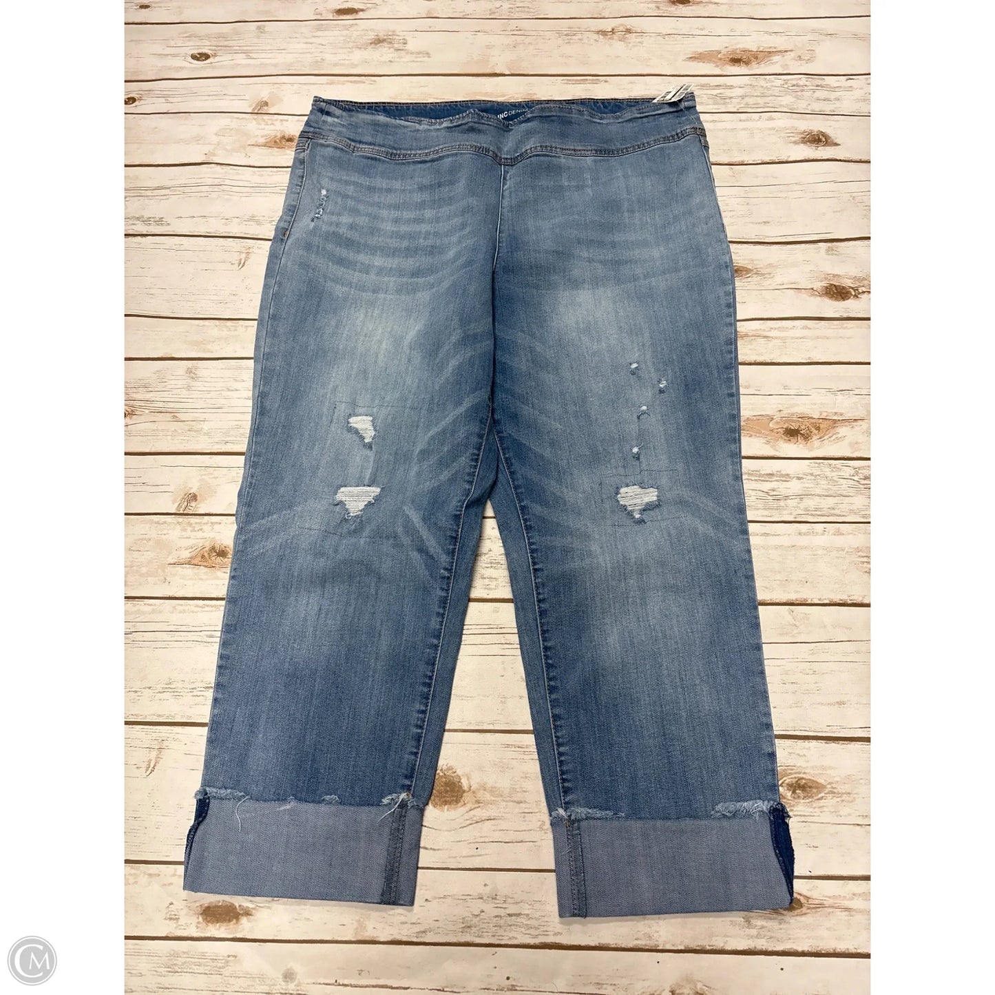 Jeans Straight By Inc In Blue Denim, Size: 18