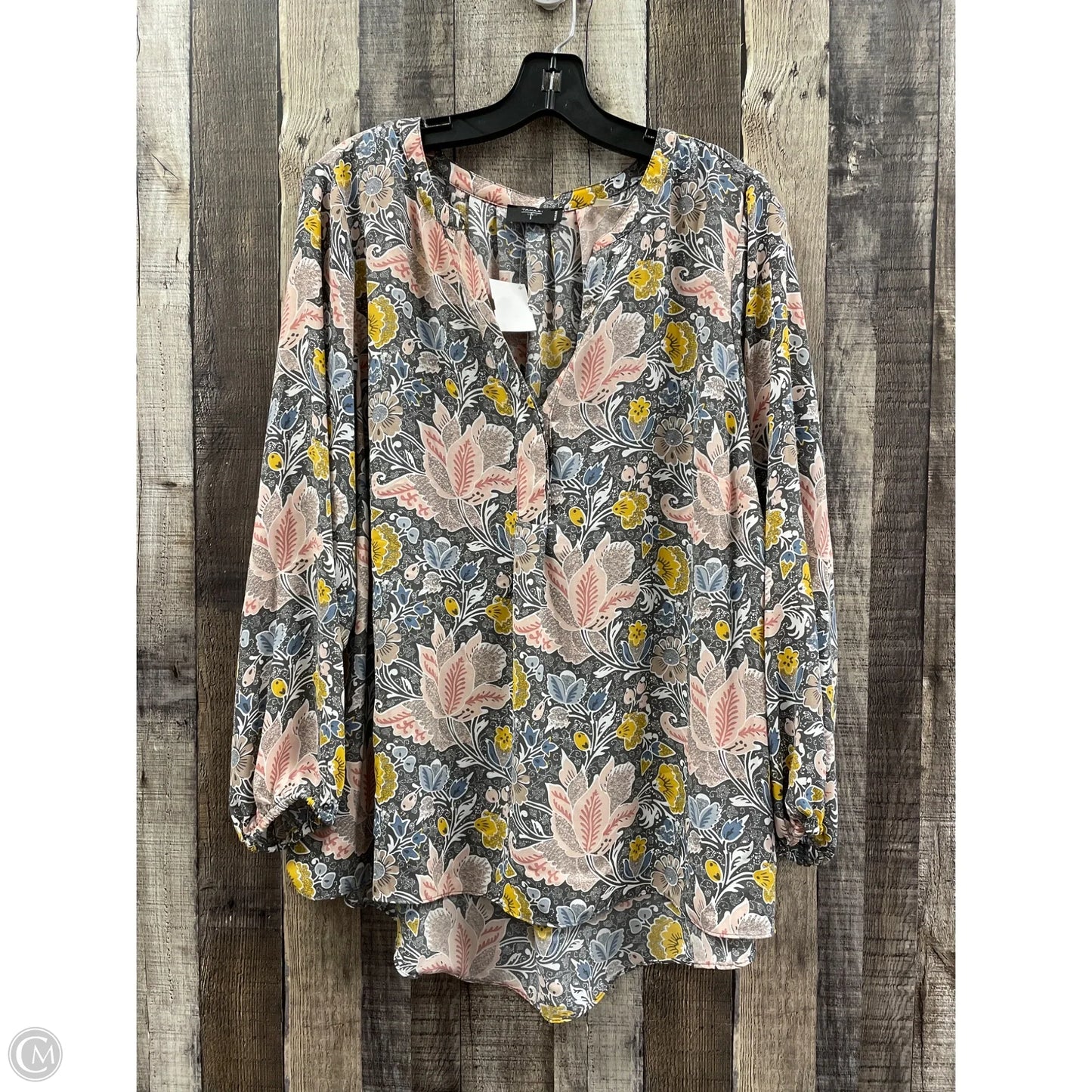 Top Long Sleeve By Tahari By Arthur Levine In Multi-colored, Size: 1x