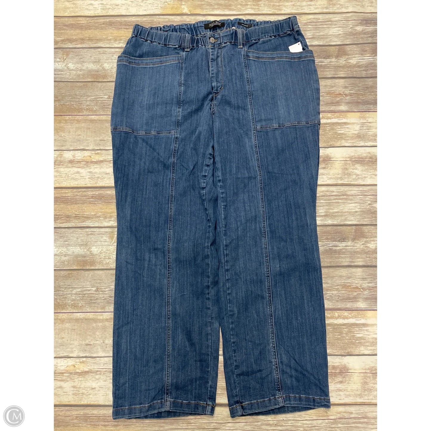 Jeans Straight By Judy Blue In Blue Denim, Size: 22