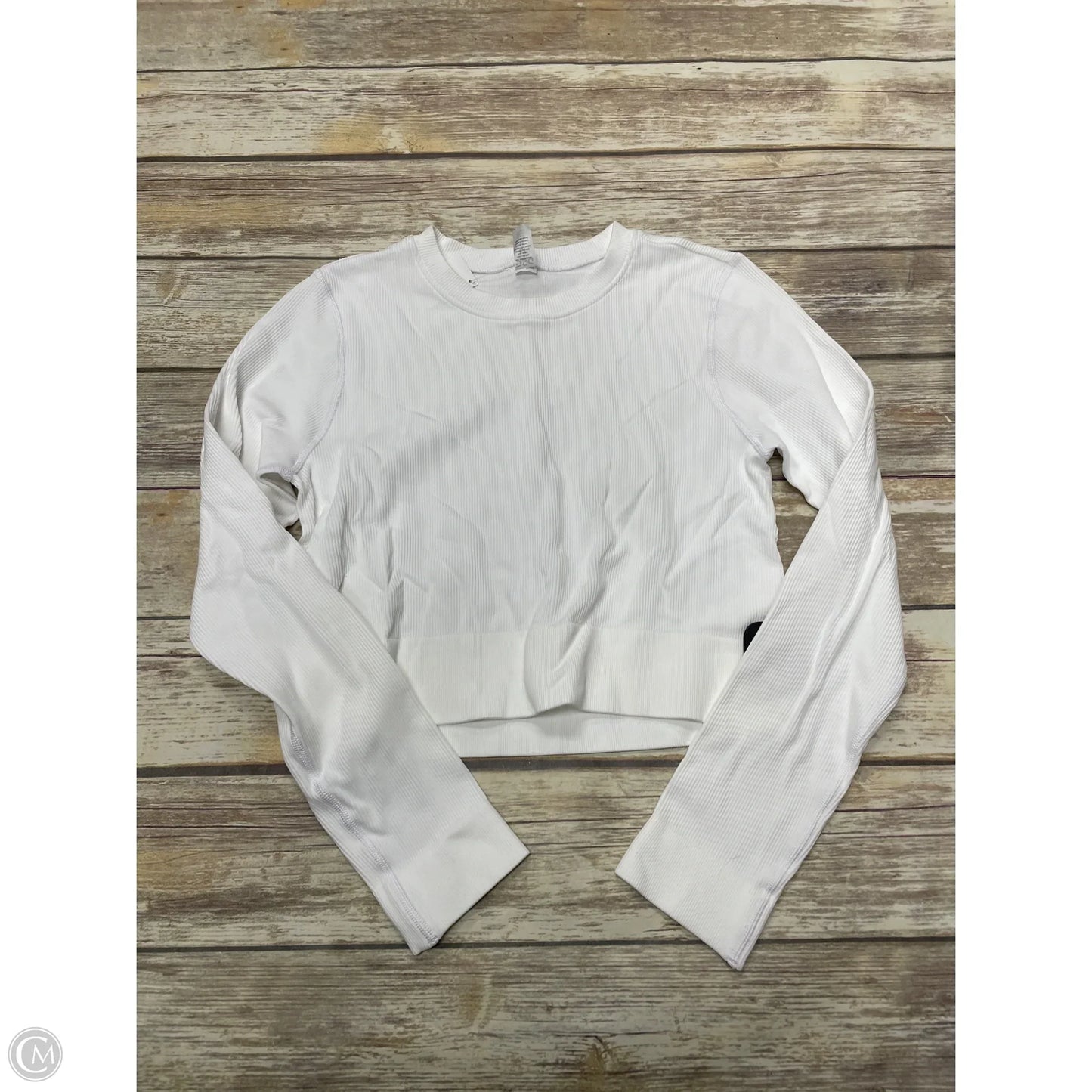 Athletic Top Long Sleeve Crewneck By Dsg Outerwear In White, Size: M