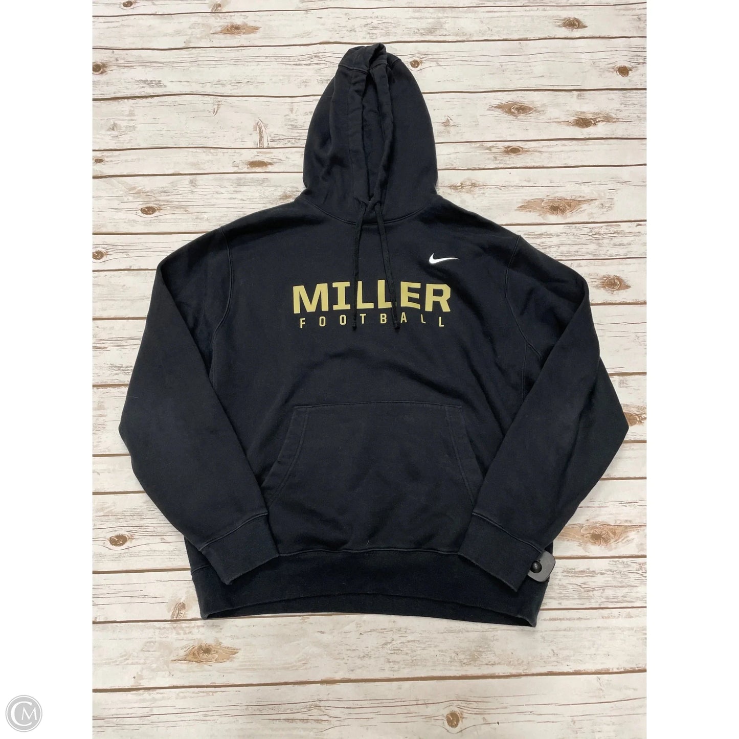 Athletic Sweatshirt Hoodie By Nike In Black, Size: L