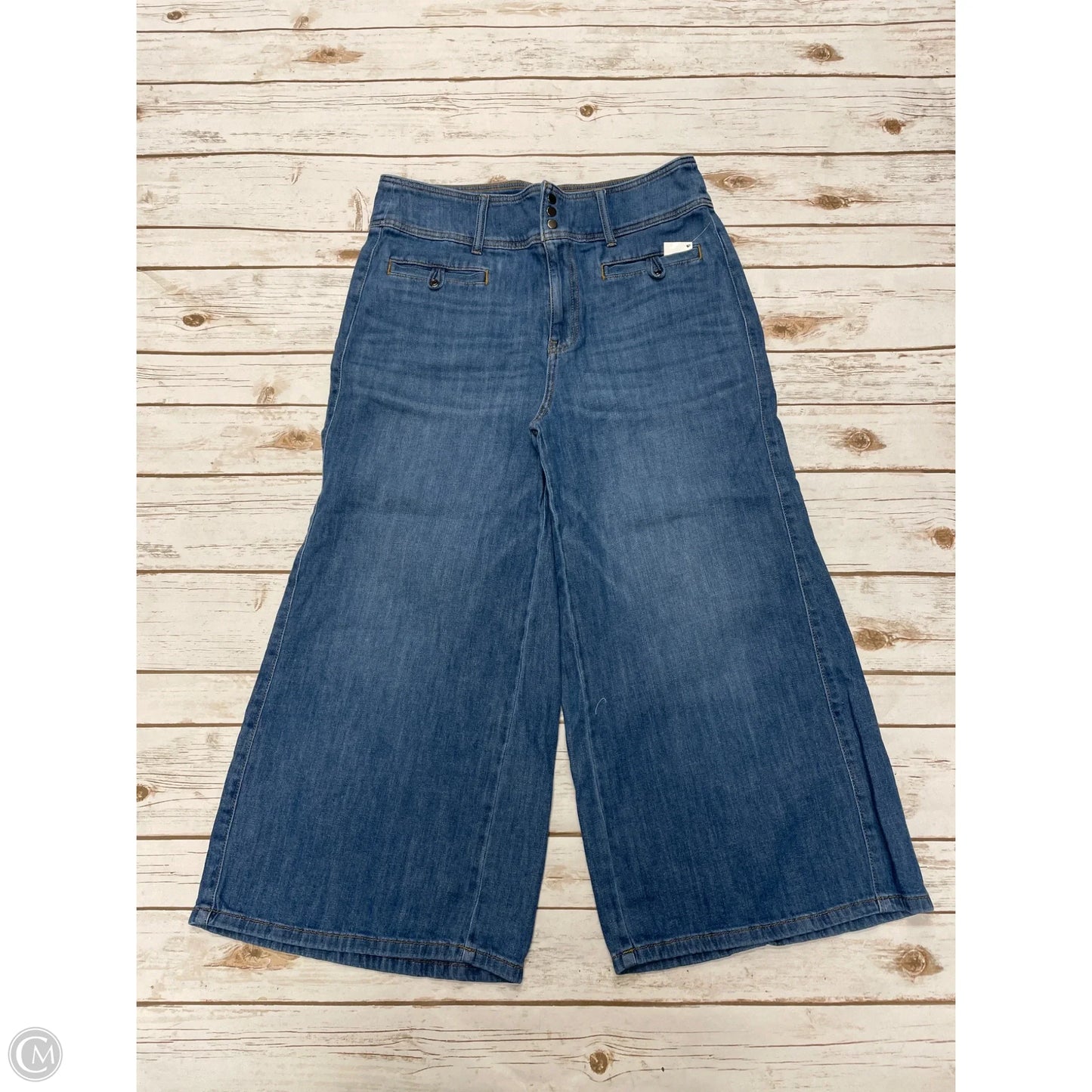 Jeans Wide Leg By Pilcro In Blue Denim, Size: 14