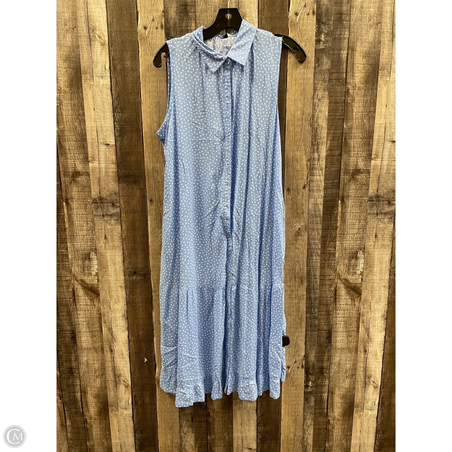 Dress Casual Midi By Croft And Barrow In Blue, Size: M