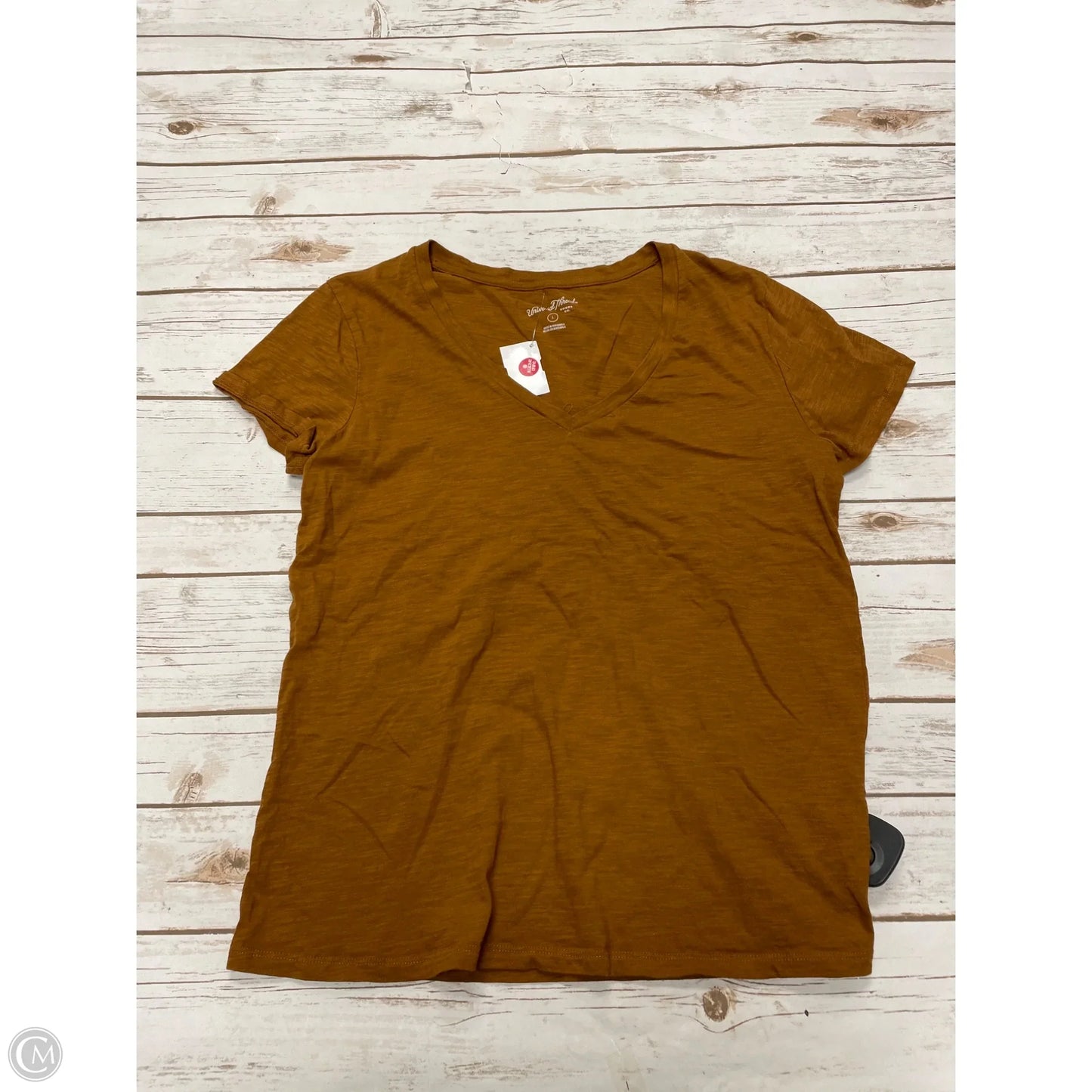 Top Short Sleeve Basic By Universal Thread In Bronze, Size: L
