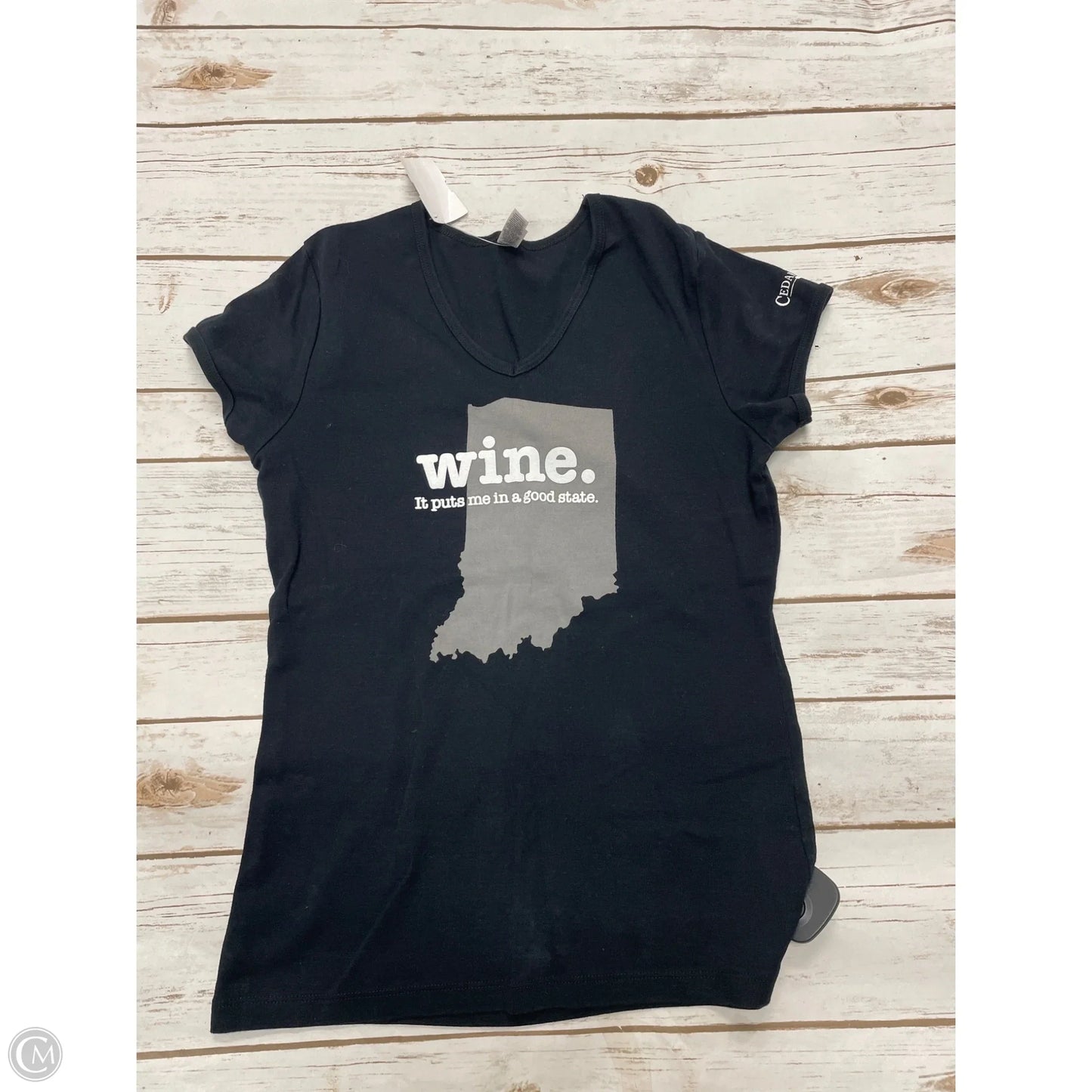 Top Short Sleeve Basic By Cme In Black, Size: S