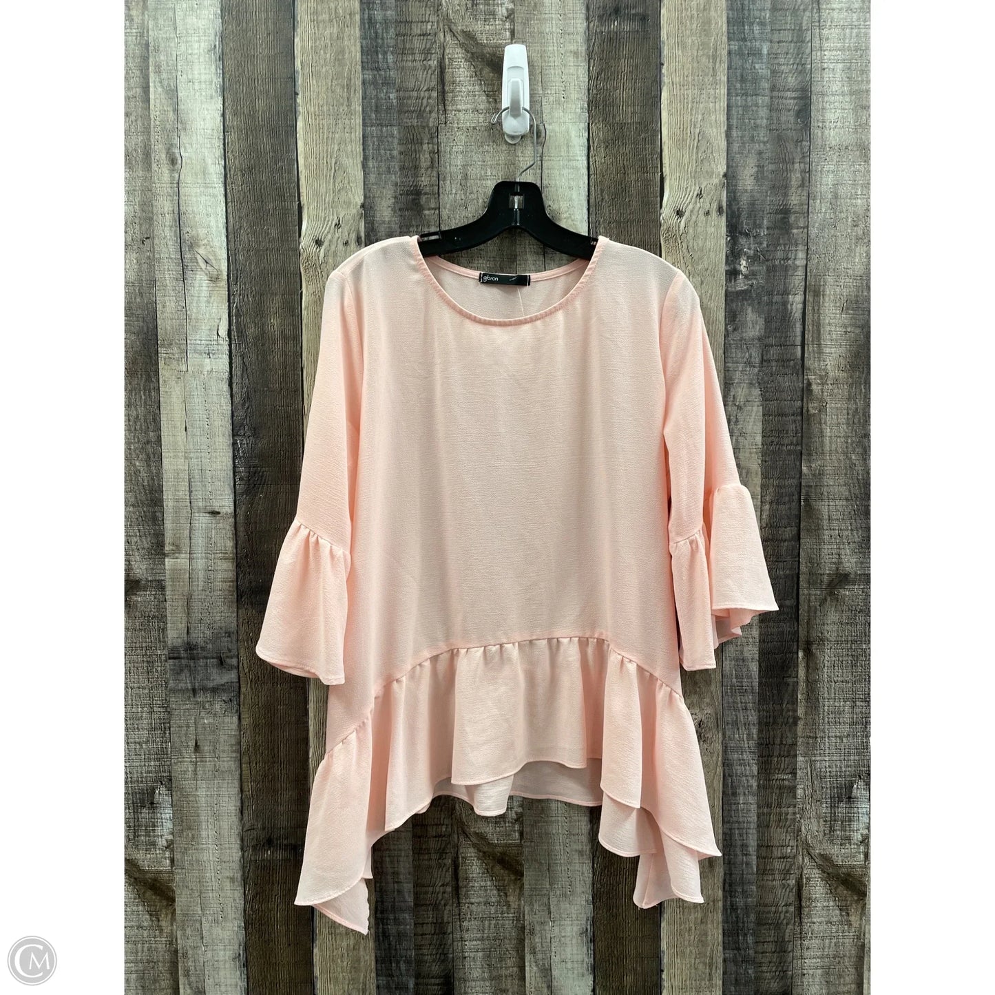 Top 3/4 Sleeve By Gibson In Pink, Size: M