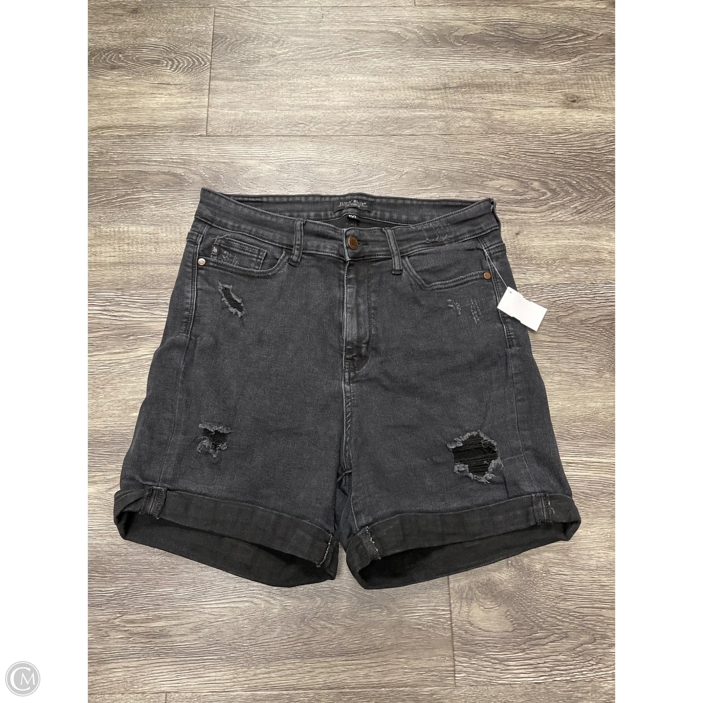 Shorts By Judy Blue In Black Denim, Size: 1x