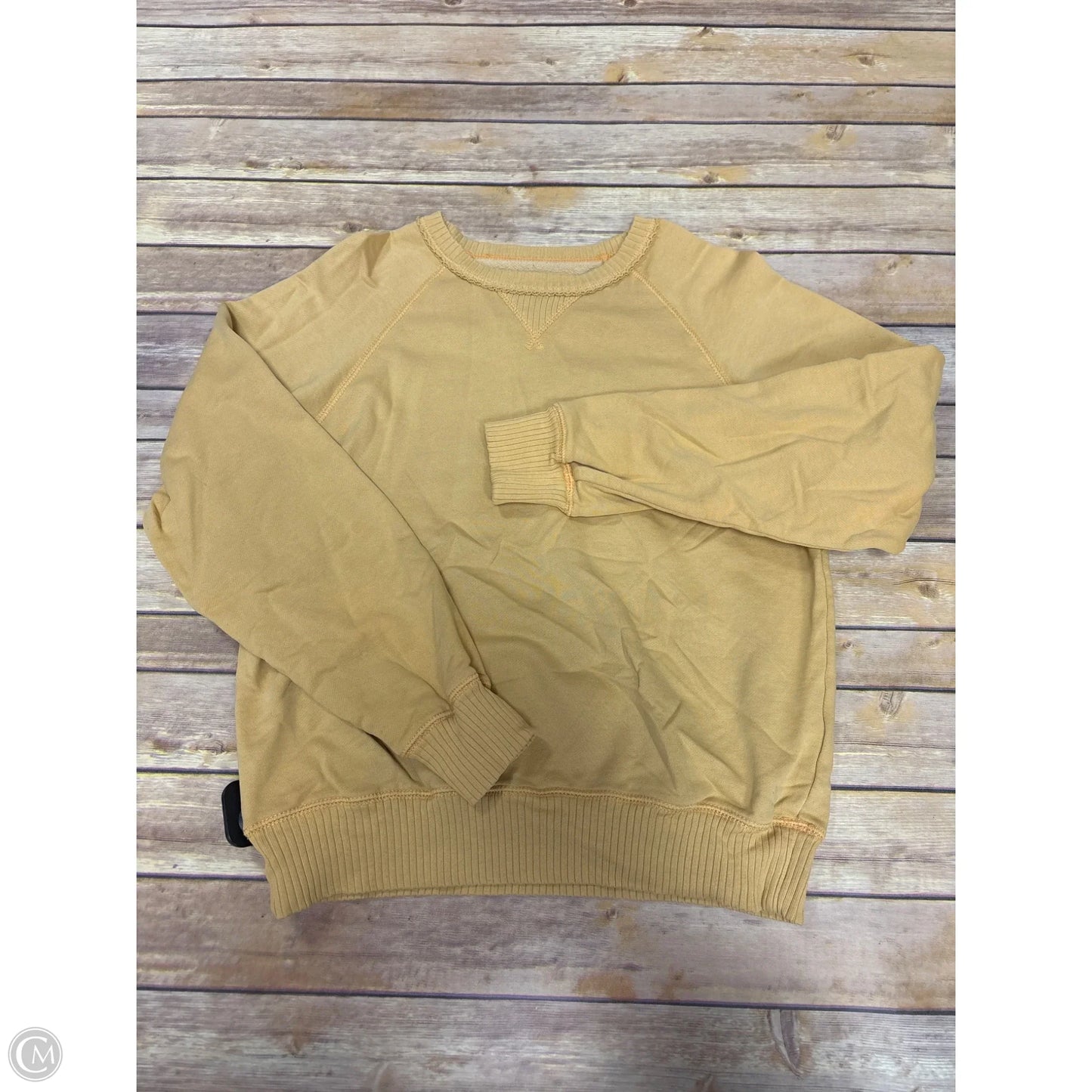 Sweatshirt Crewneck By American Eagle In Gold, Size: Xs