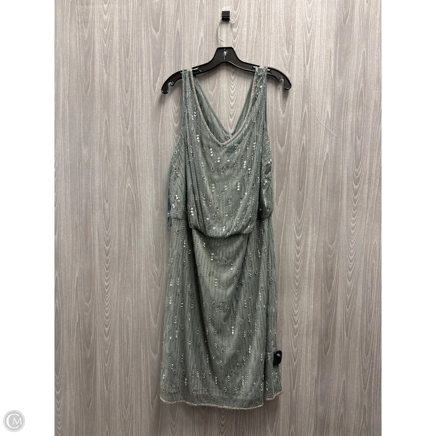 Dress Party Midi By Adrianna Papell In Blue & Silver, Size: 3x