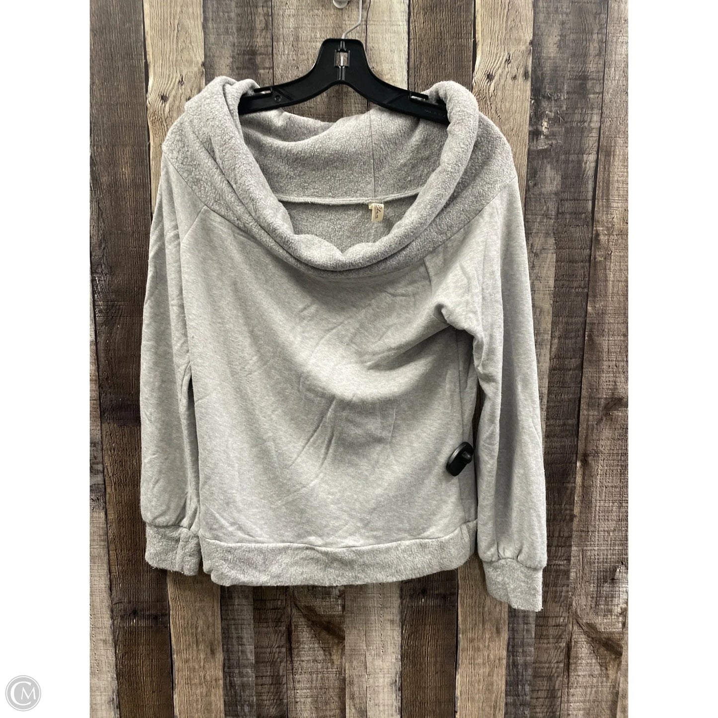 Top Long Sleeve By Cme In Grey, Size: S
