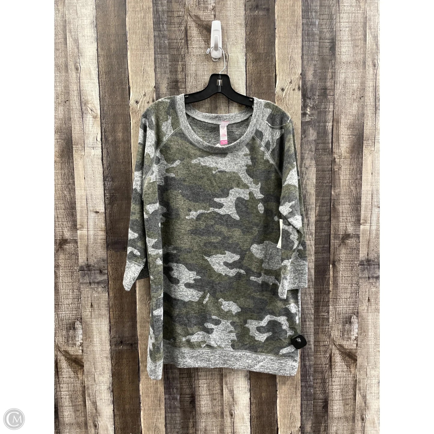 Top Long Sleeve By No Boundaries In Camouflage Print, Size: 3x