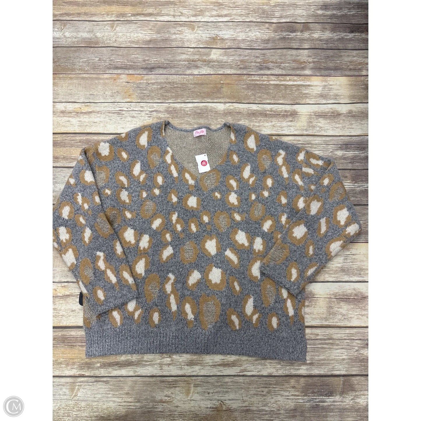 Sweater By Pink Lily In Animal Print, Size: M