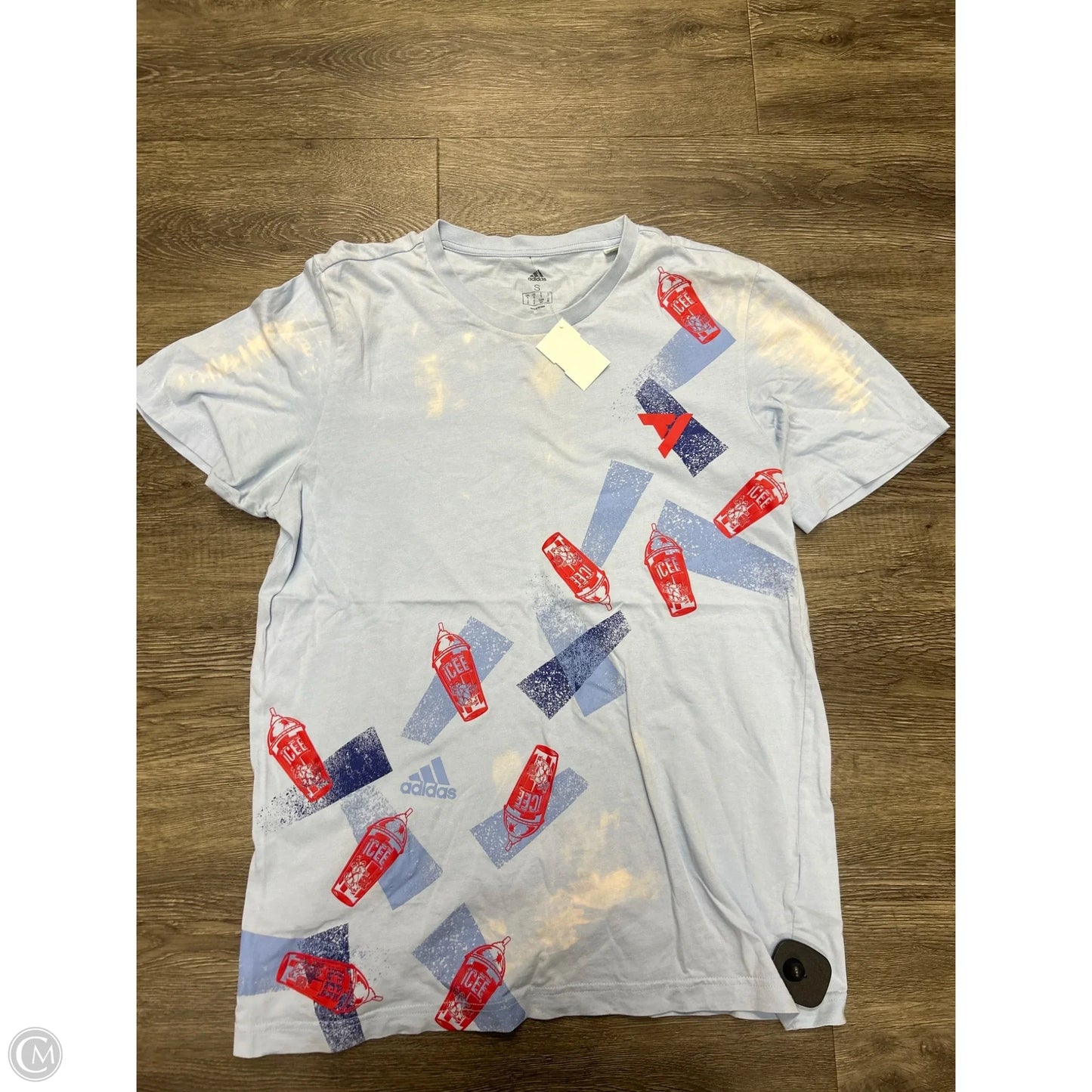 Top Short Sleeve By Adidas In Blue, Size: S