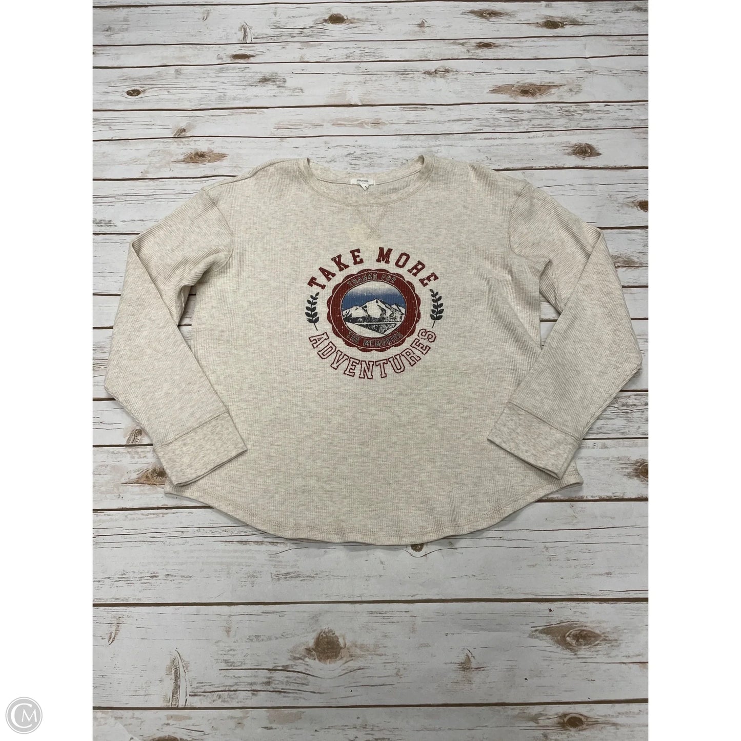 Top Long Sleeve By Maurices In Cream, Size: L