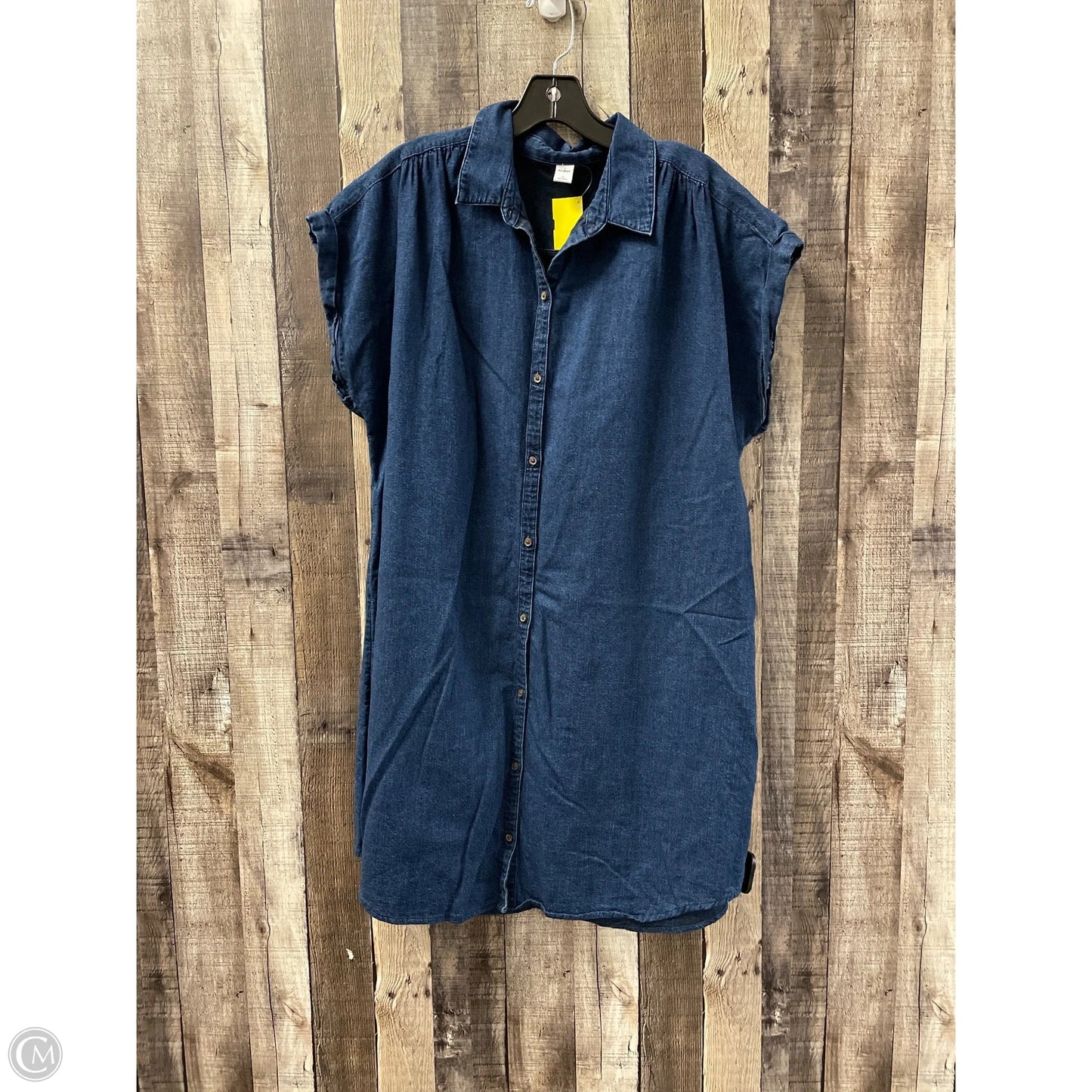 Dress Casual Midi By Old Navy In Blue Denim, Size: Xl