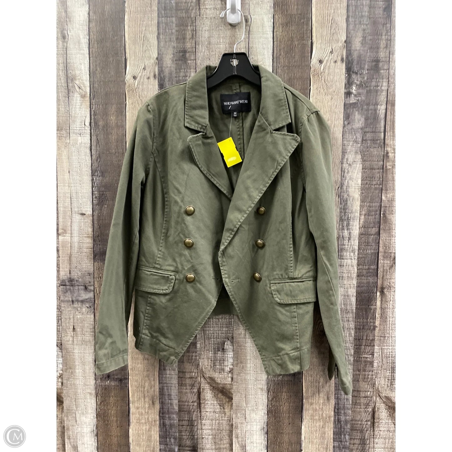 Jacket Denim By Who What Wear In Green, Size: M