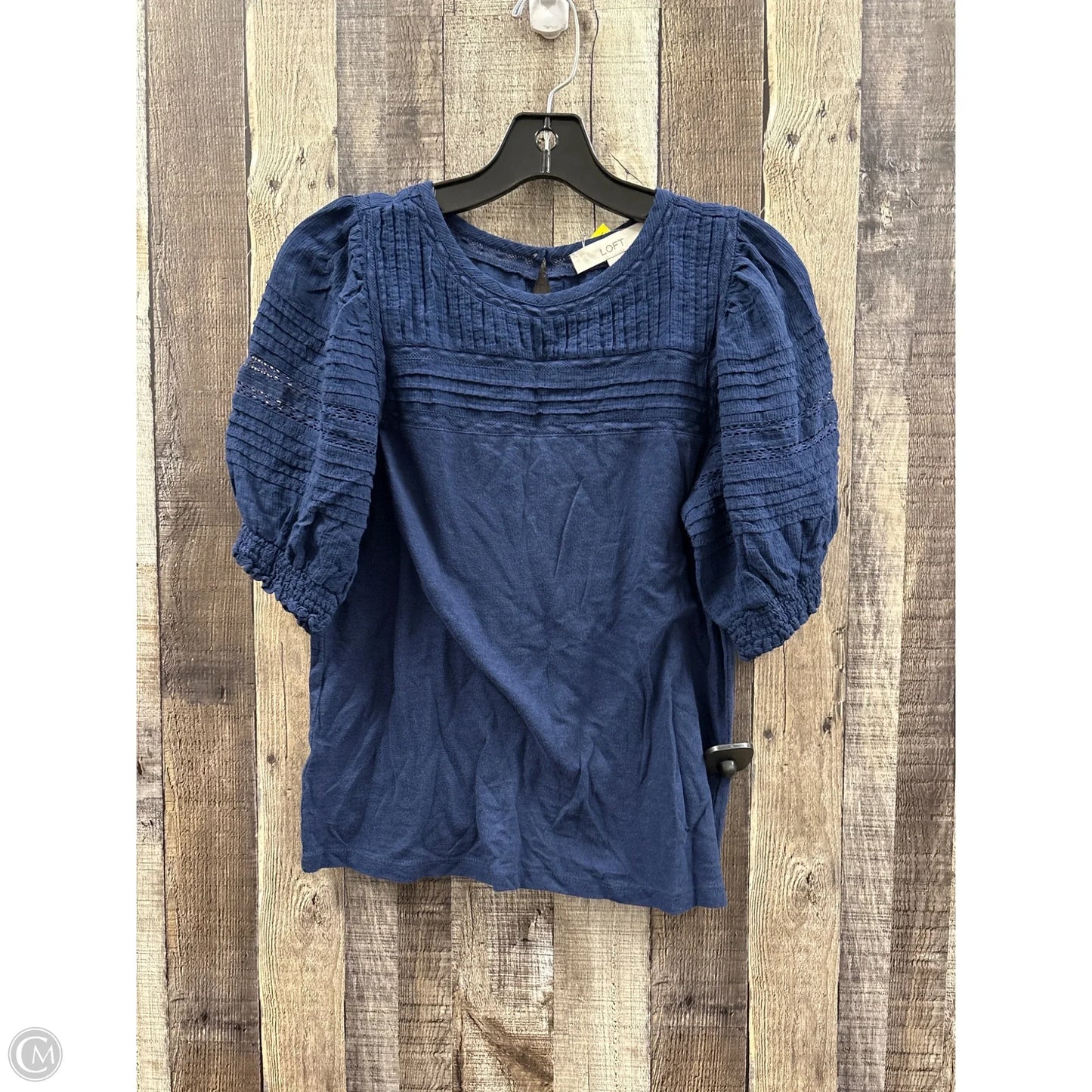 Top Short Sleeve By Loft In Navy