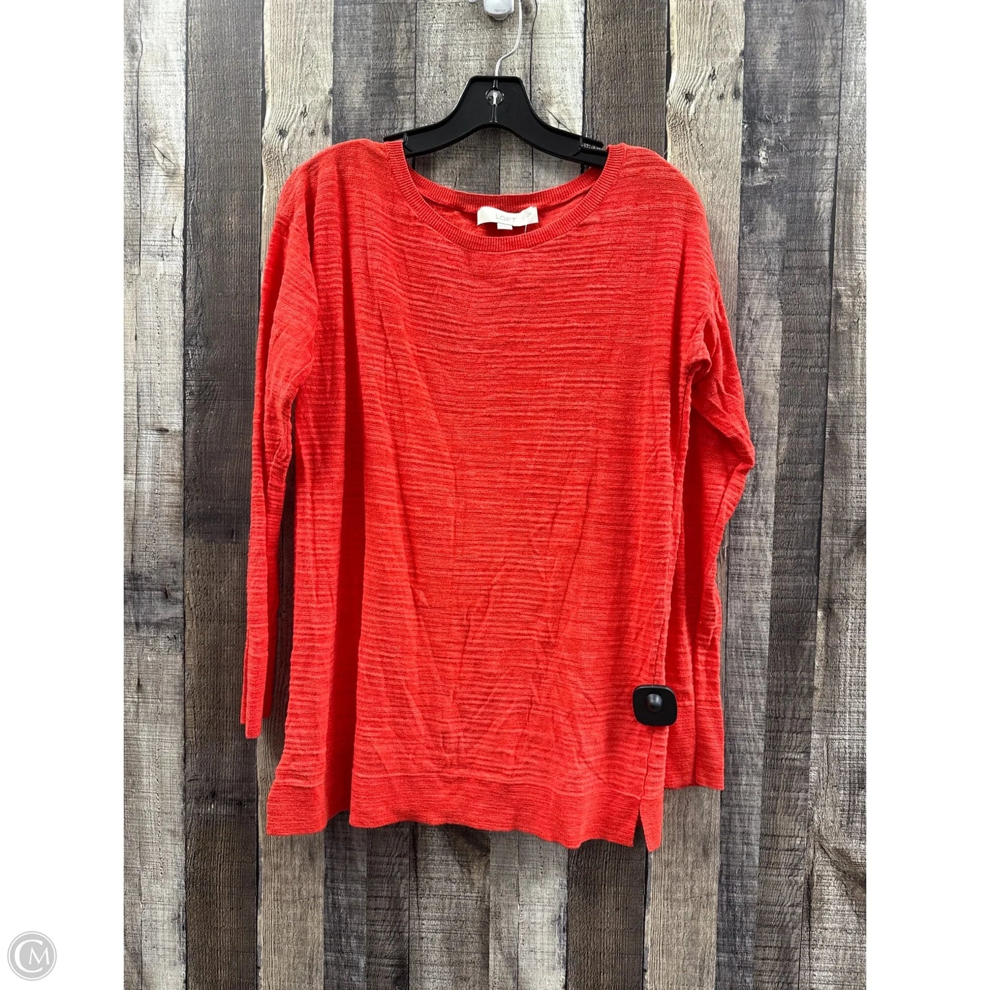 Top Long Sleeve By Loft In Red, Size: M