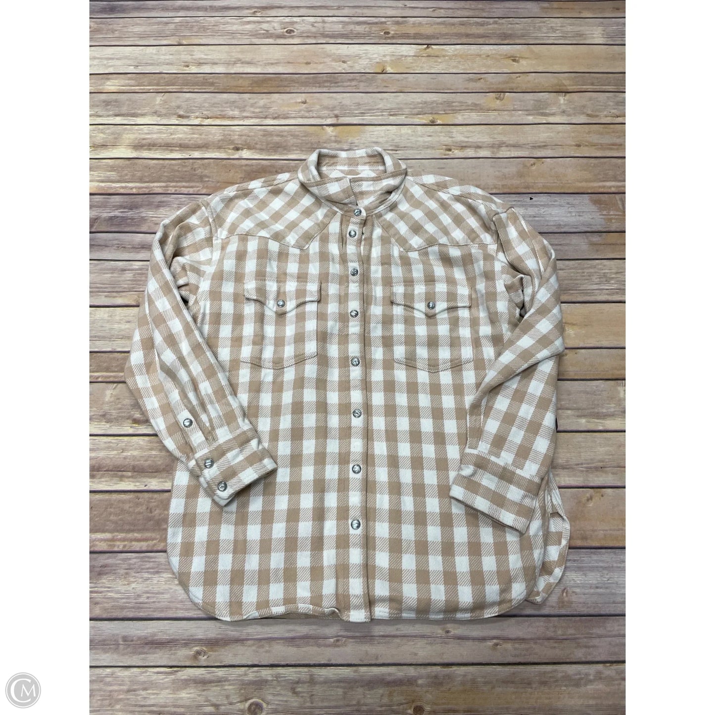 Jacket Shirt By J. Crew In Plaid Pattern, Size: S