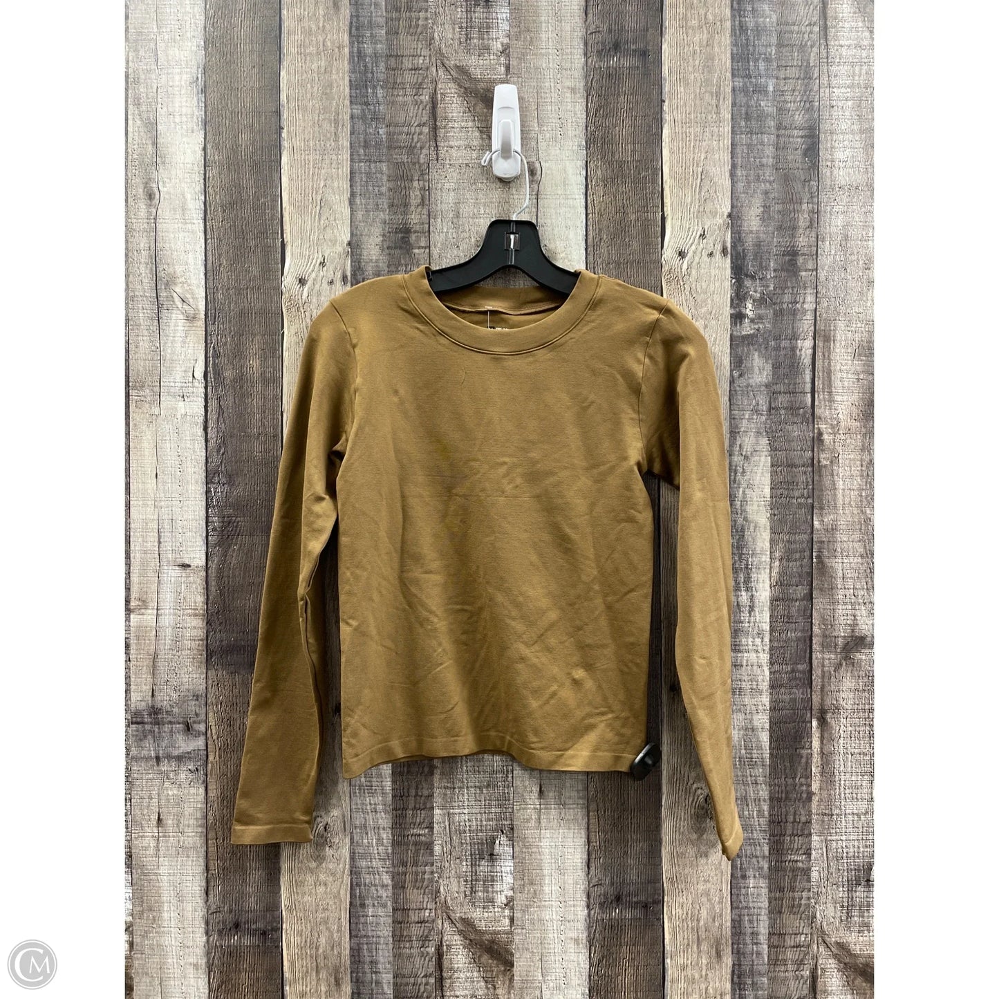 Athletic Top Long Sleeve Crewneck By Cmf In Brown, Size: M
