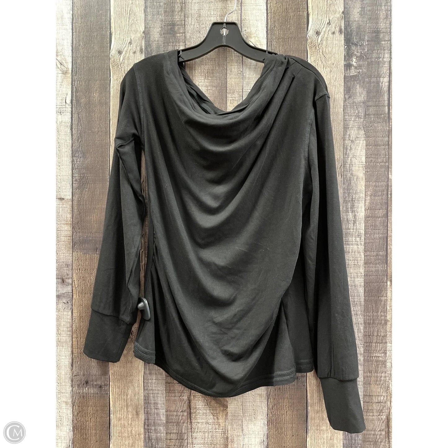 Top Long Sleeve By Cme In Black, Size: L