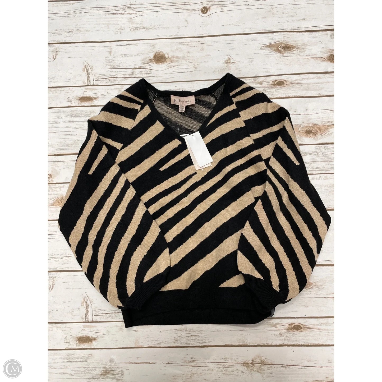 Sweater By Philosophy In Black & Brown, Size: Xs