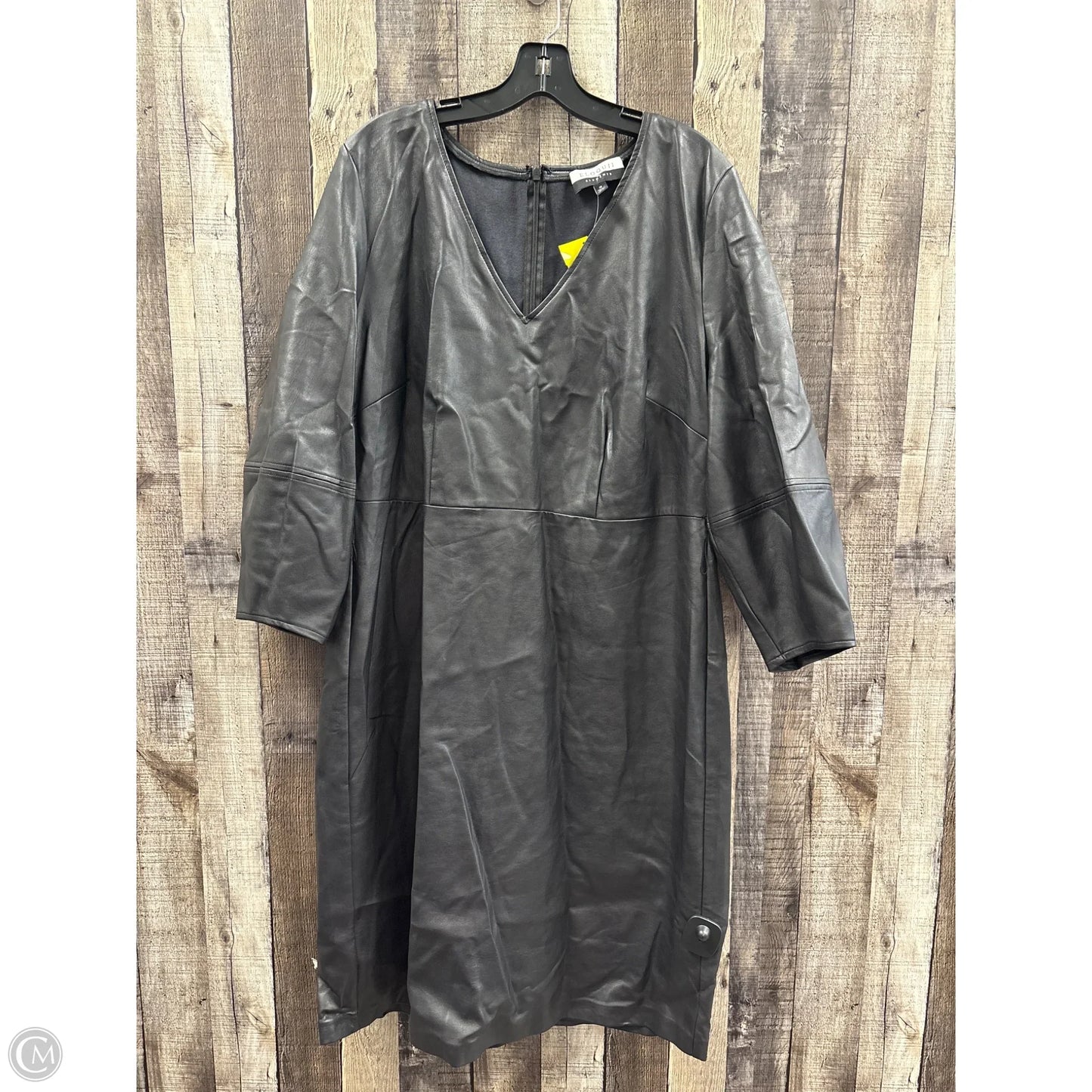 Dress Casual Midi By Eloquii In Black, Size: 1x