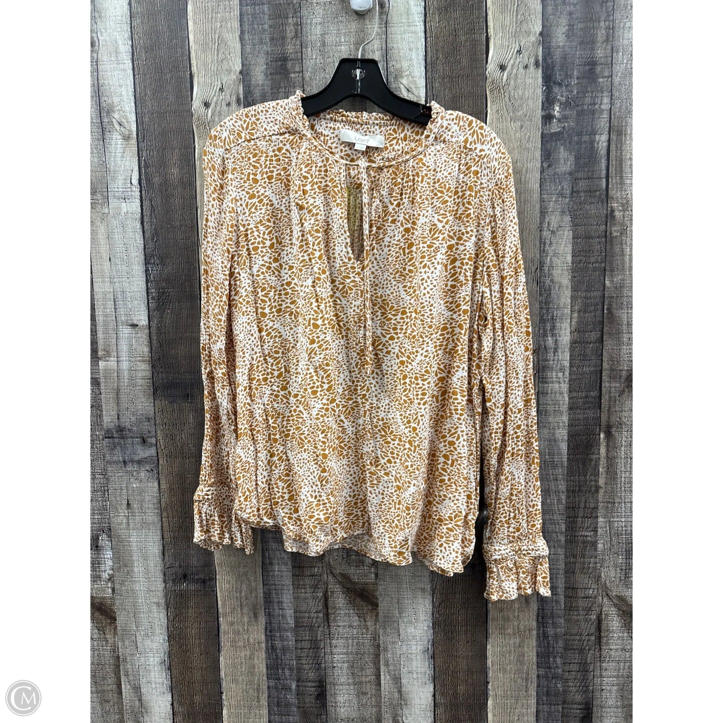 Top Long Sleeve By Loft In Animal Print, Size: M