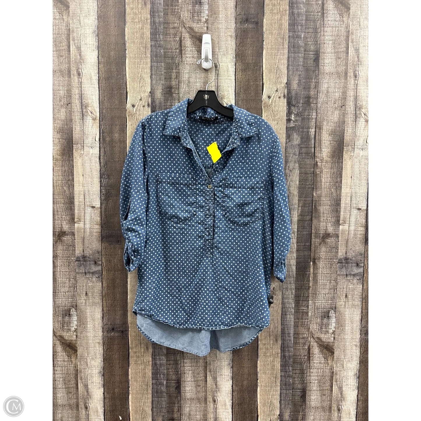 Top 3/4 Sleeve By Velvet Heart In Polkadot Pattern, Size: M