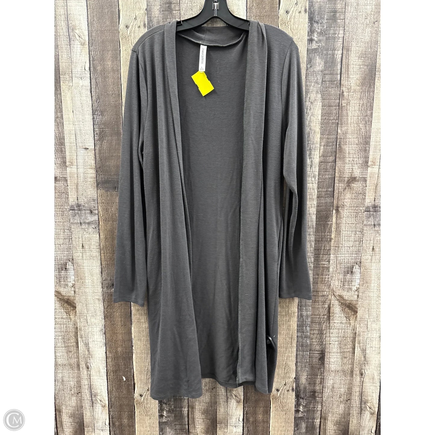 Cardigan By Zenana Outfitters In Grey, Size: L