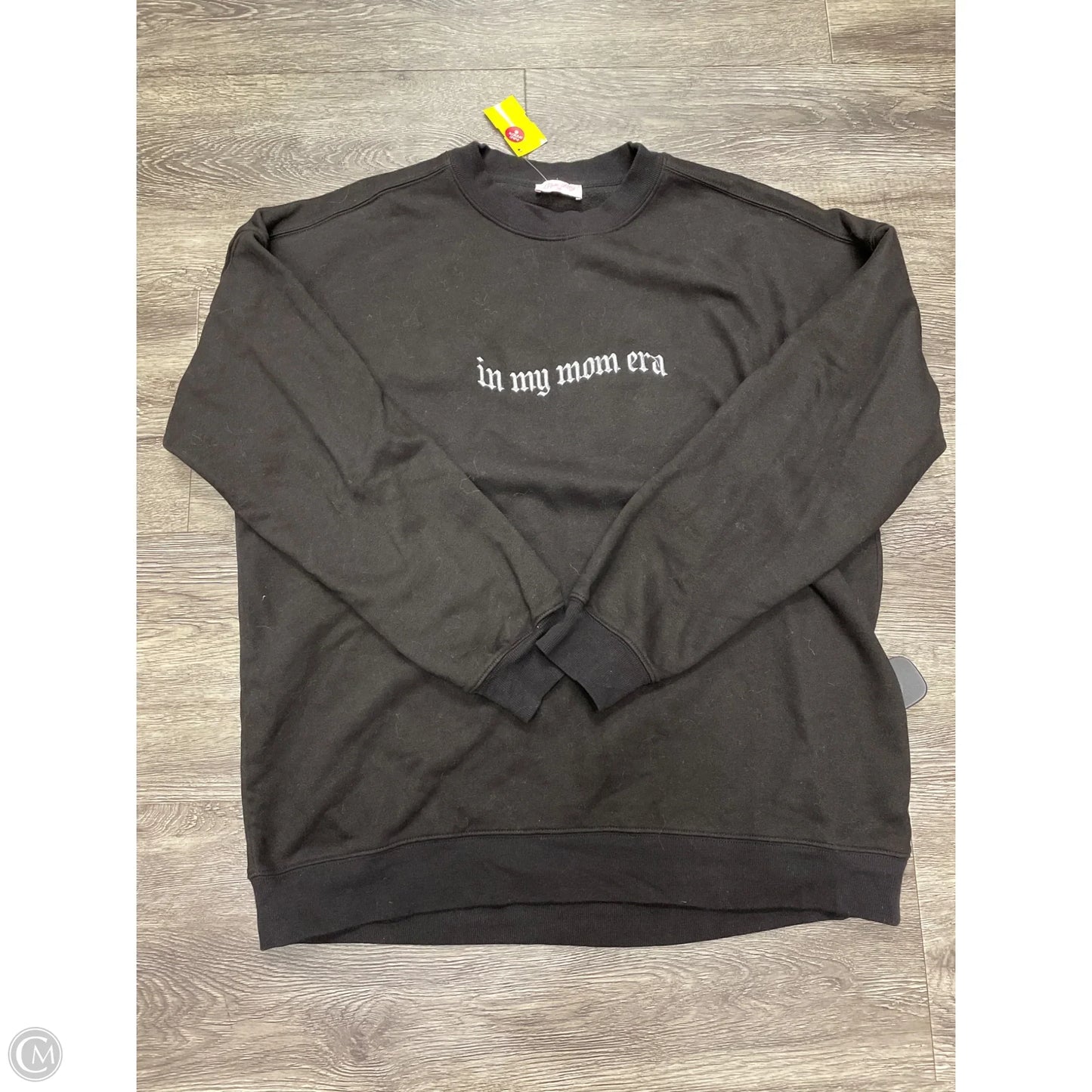 Sweatshirt Crewneck By Pink Lily In Black, Size: M