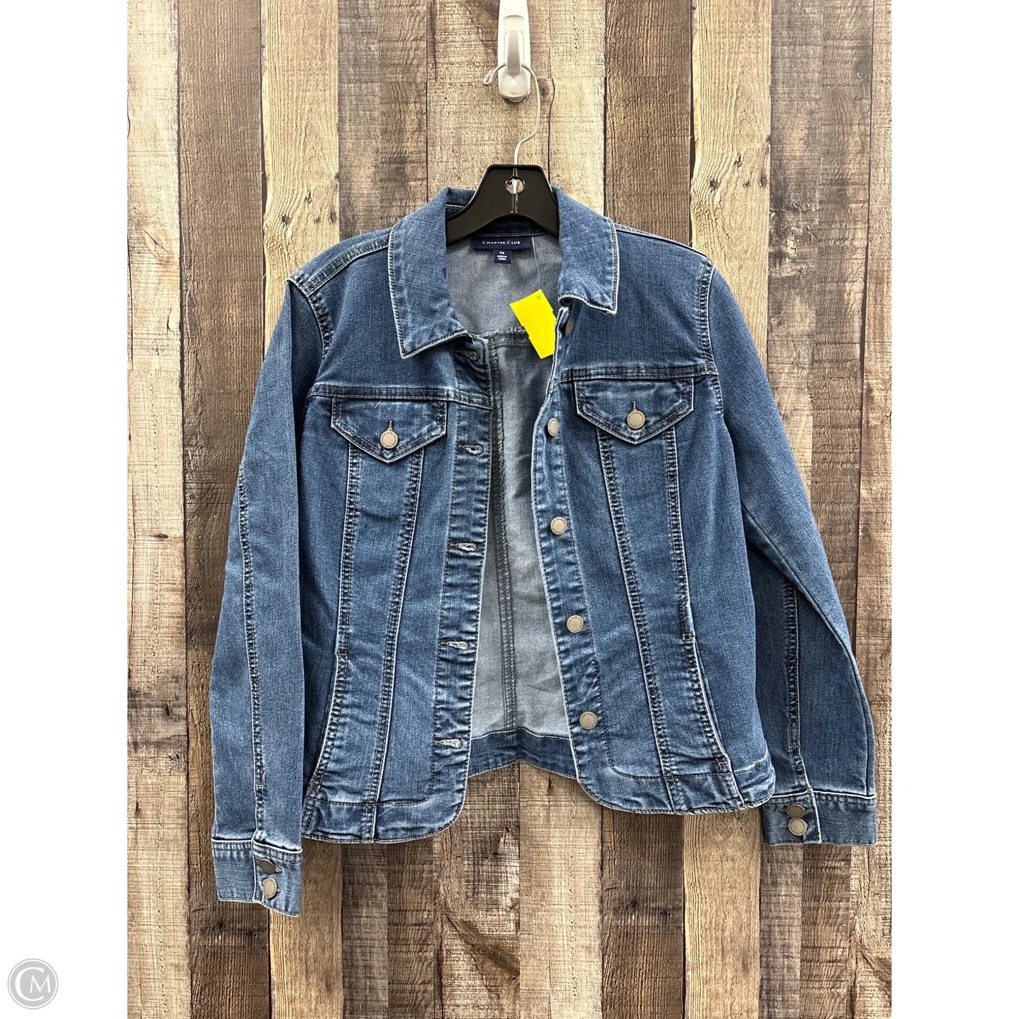 Jacket Denim By Charter Club In Blue Denim, Size: Sp