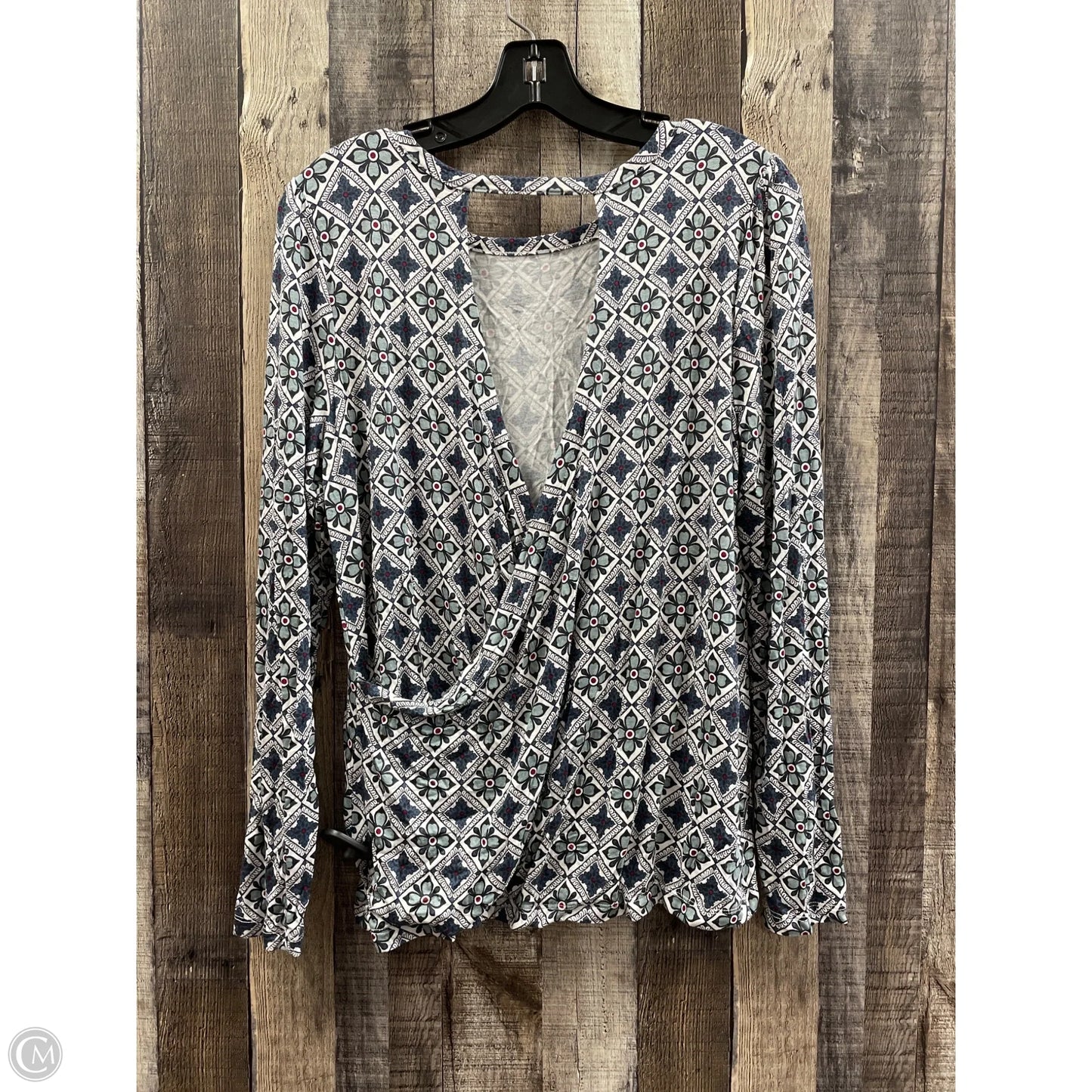 Top Long Sleeve By Loft In Multi-colored, Size: M