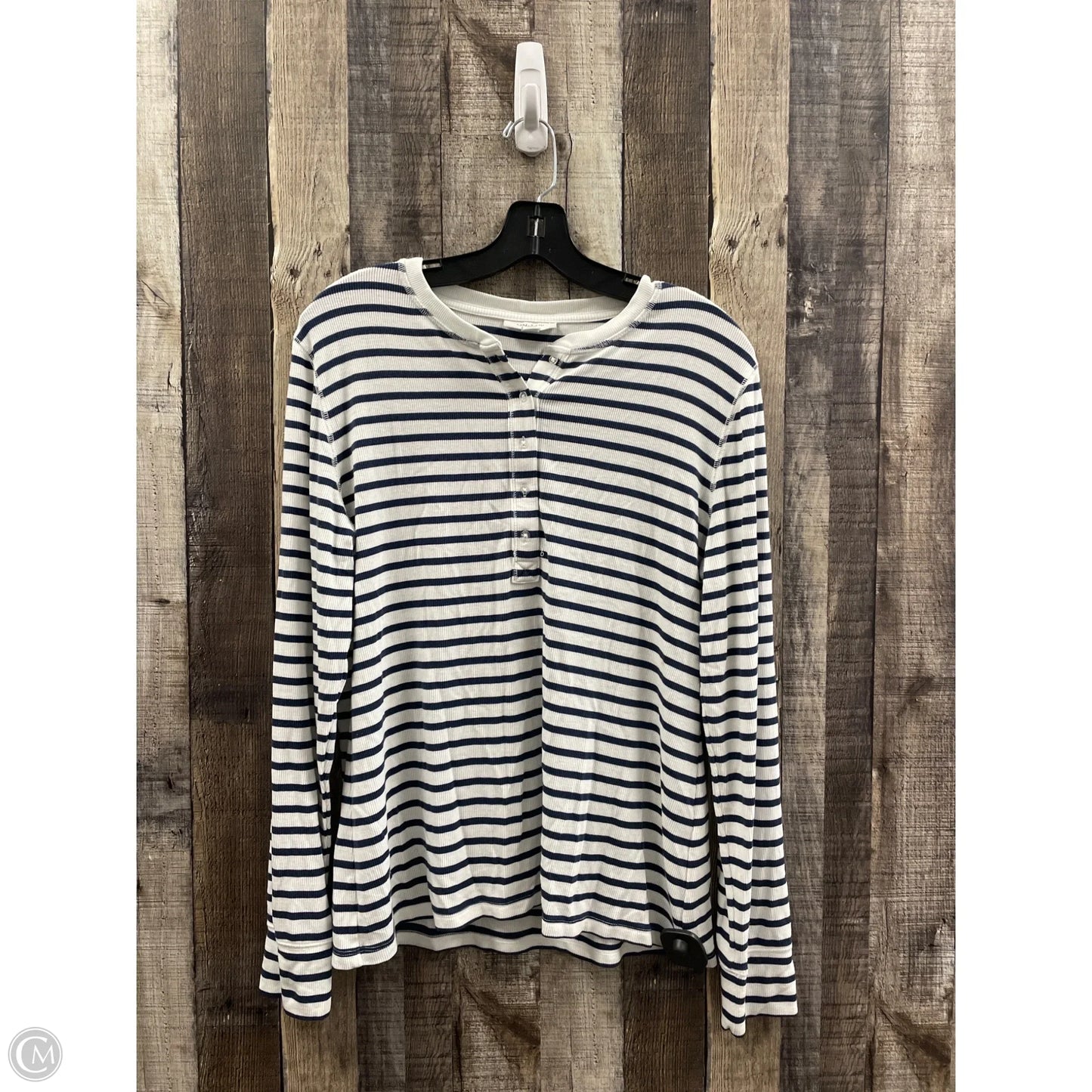 Top Long Sleeve By On 34th In Striped Pattern, Size: 1x
