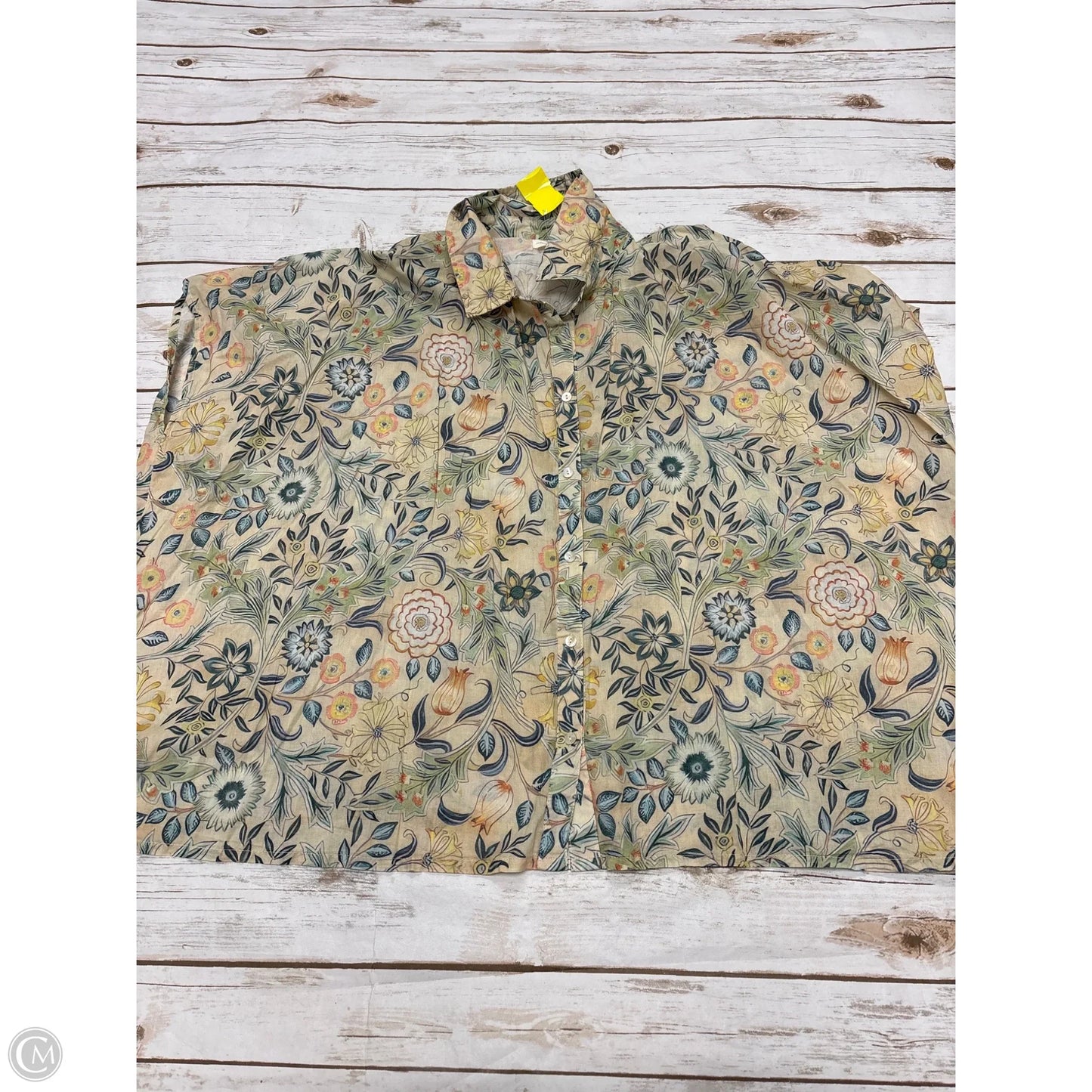Top Long Sleeve By Natural Life In Floral Print, Size: Osfm