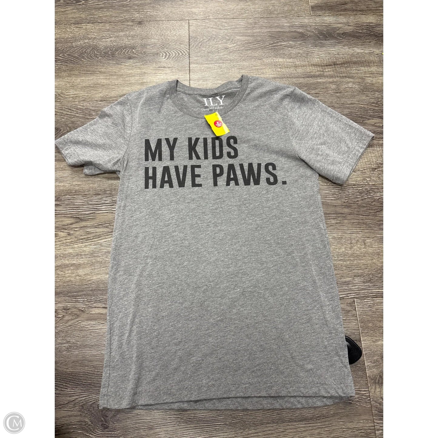 Top Short Sleeve By Cmf In Grey, Size: S