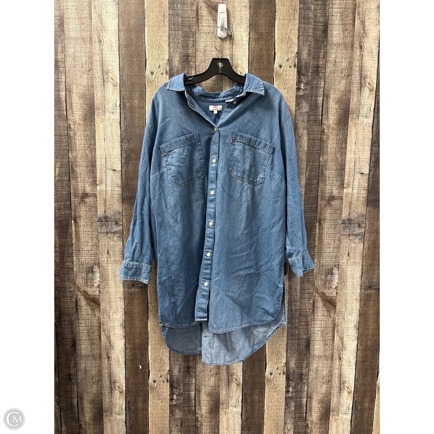 Dress Casual Short By Levis In Blue Denim, Size: 2x