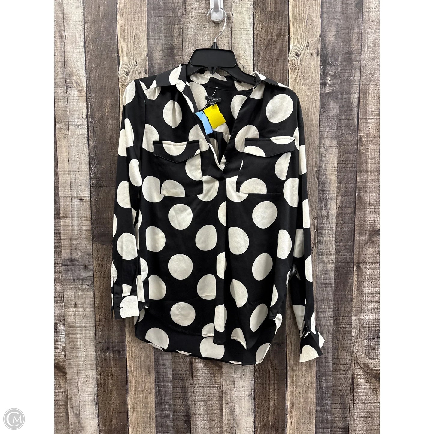 Top Long Sleeve By Ann Taylor In Polkadot Pattern, Size: Xs