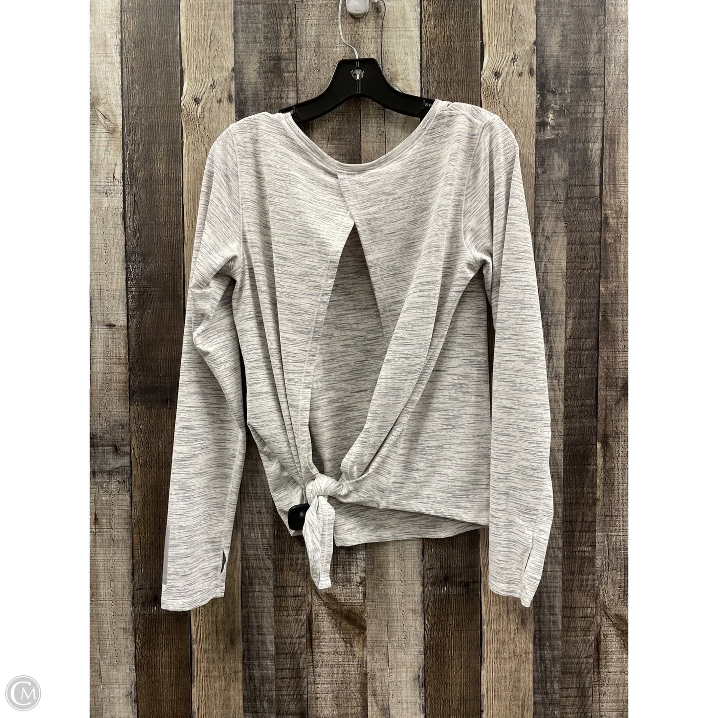 Athletic Top Long Sleeve Collar By Zyia In Grey, Size: Xxl