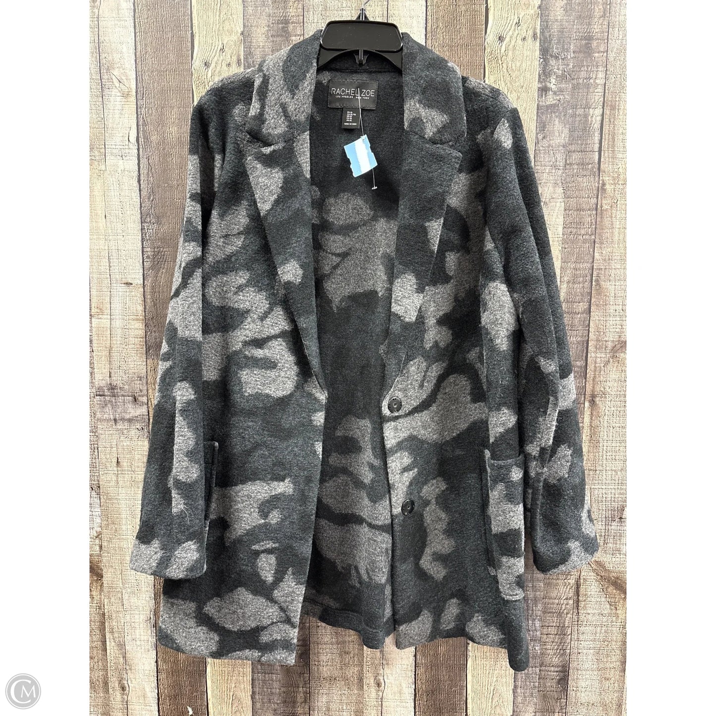 Coat Wool By Rachel Zoe In Camouflage Print, Size: Xl