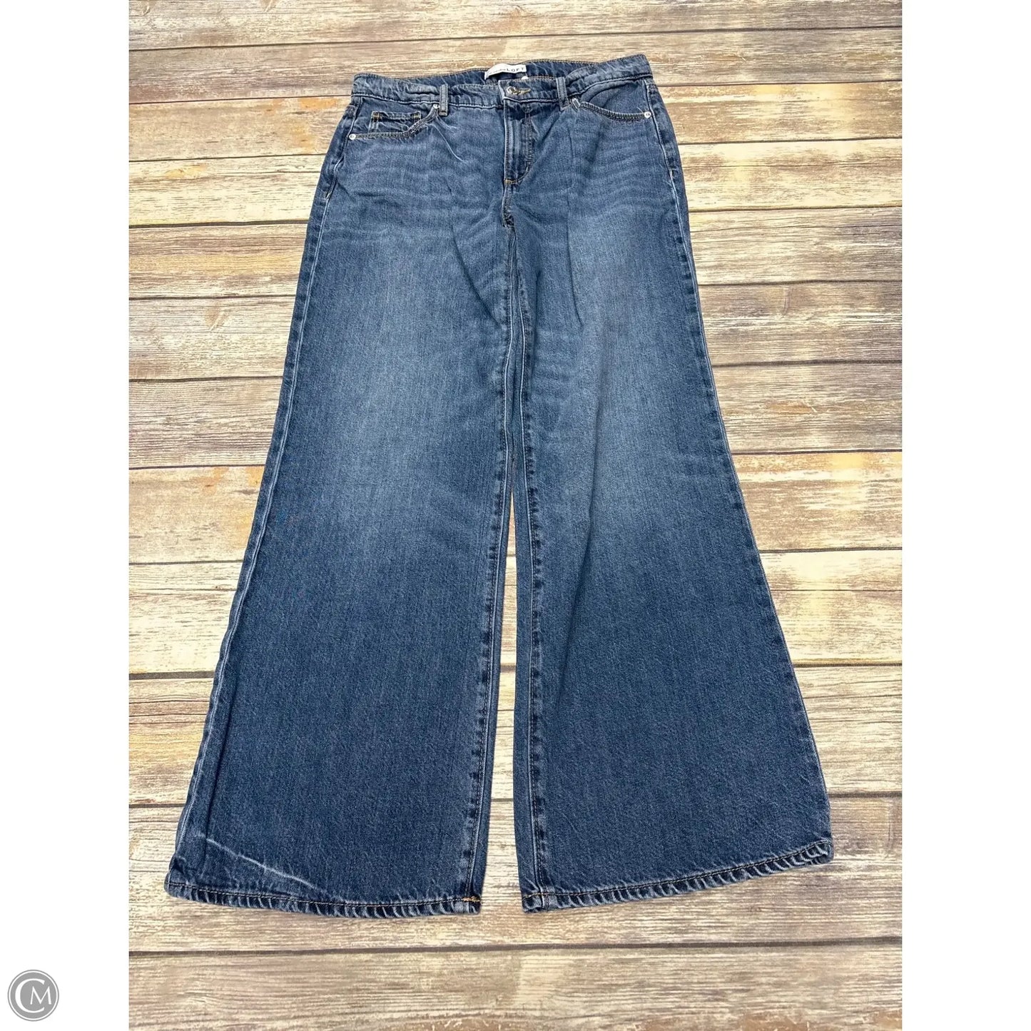 Jeans Wide Leg By Loft In Blue Denim, Size: 4