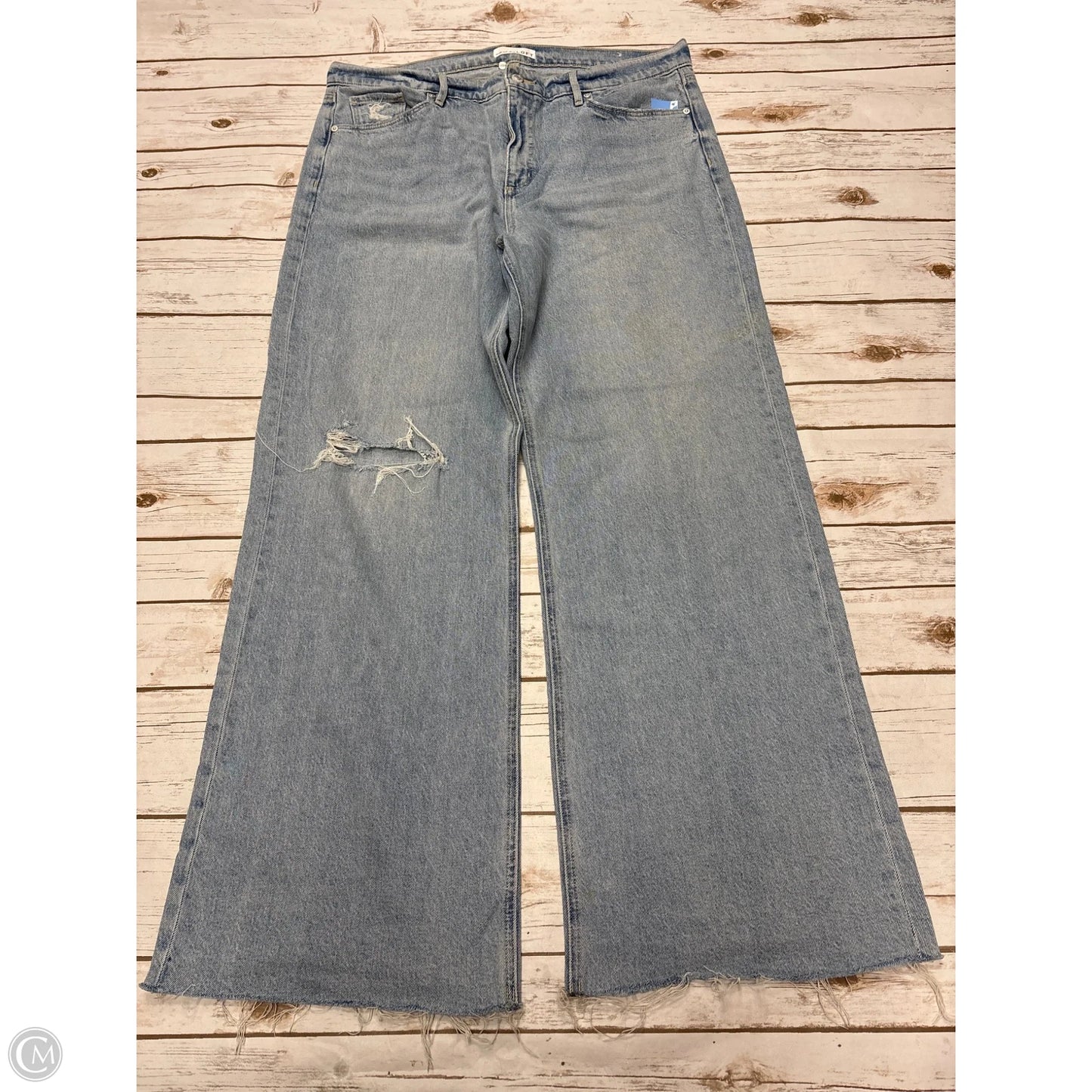 Jeans Wide Leg By Loft In Blue Denim, Size: 14