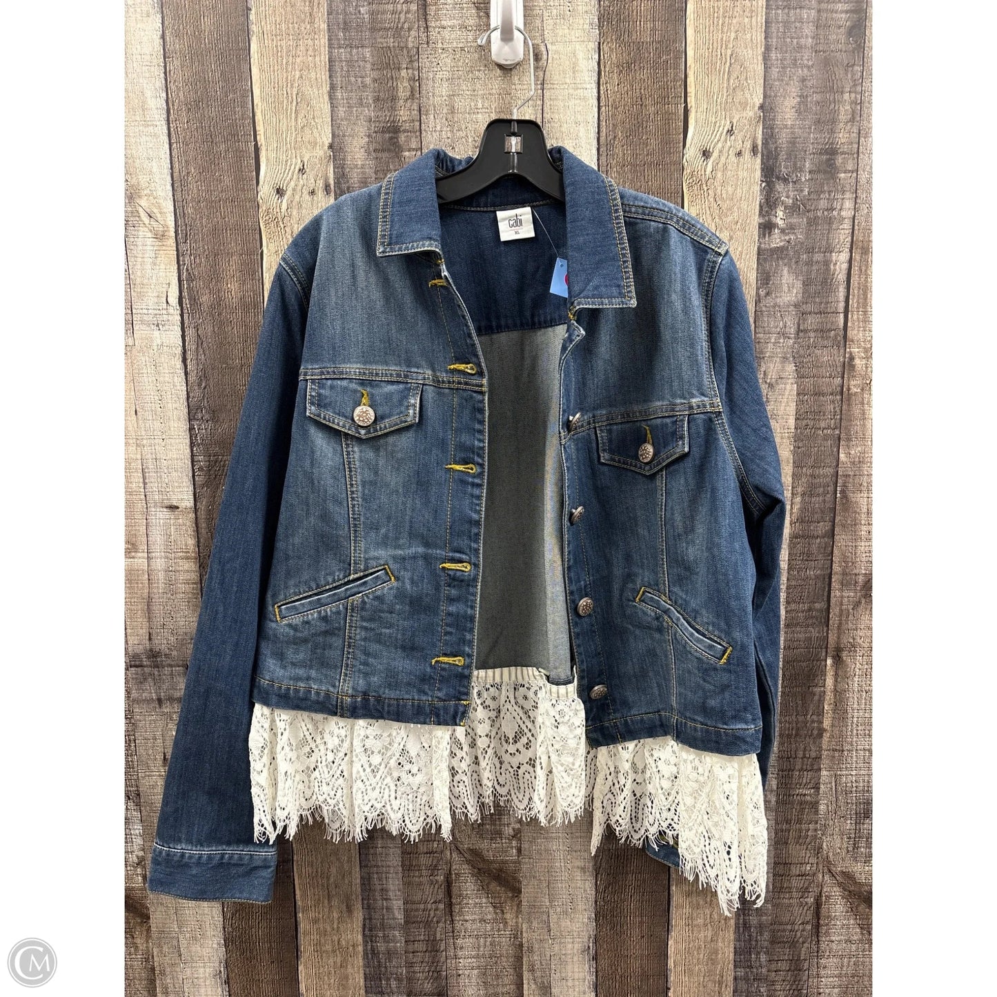 Jacket Denim By Cabi In Blue Denim, Size: Xl