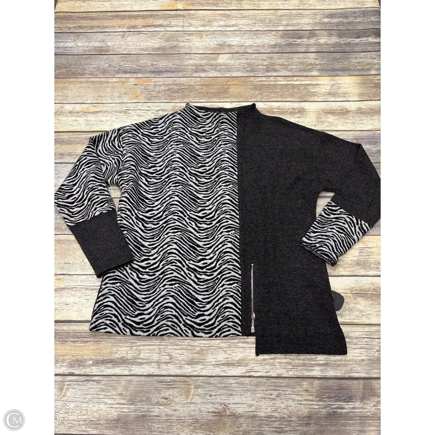 Top Long Sleeve By Coco And Carmen In Grey, Size: L