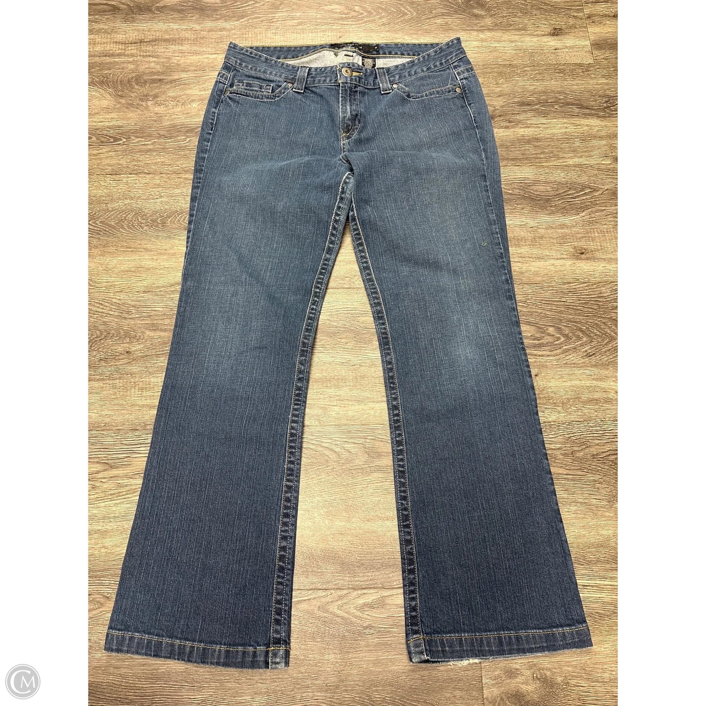 Jeans Flared By Calvin Klein In Blue Denim, Size: 14