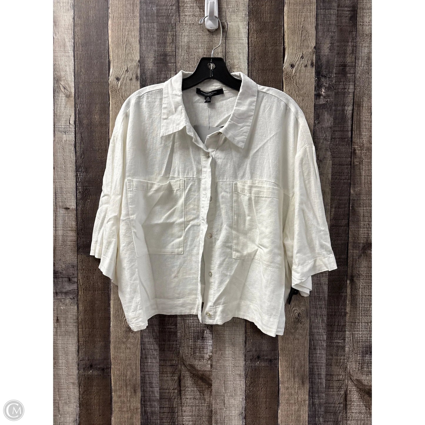 Top Short Sleeve By Marc New York In White, Size: Xl